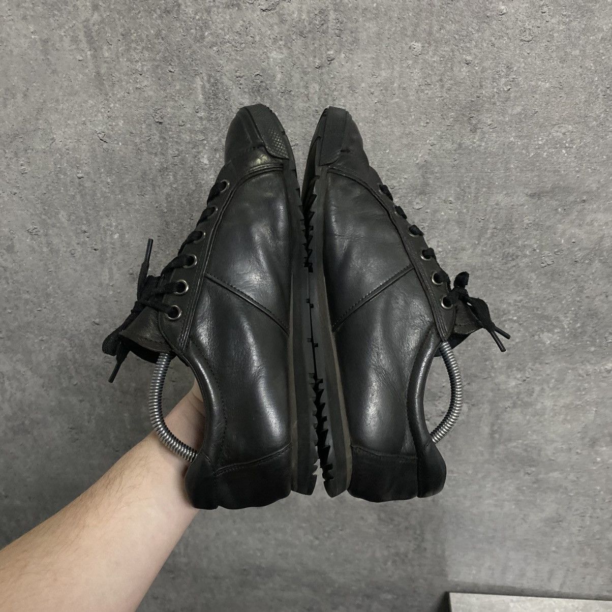 Prada 2000s Prada Black Leather Sneakers Size US 6.5 / EU 39-40 - 8 Thumbnail