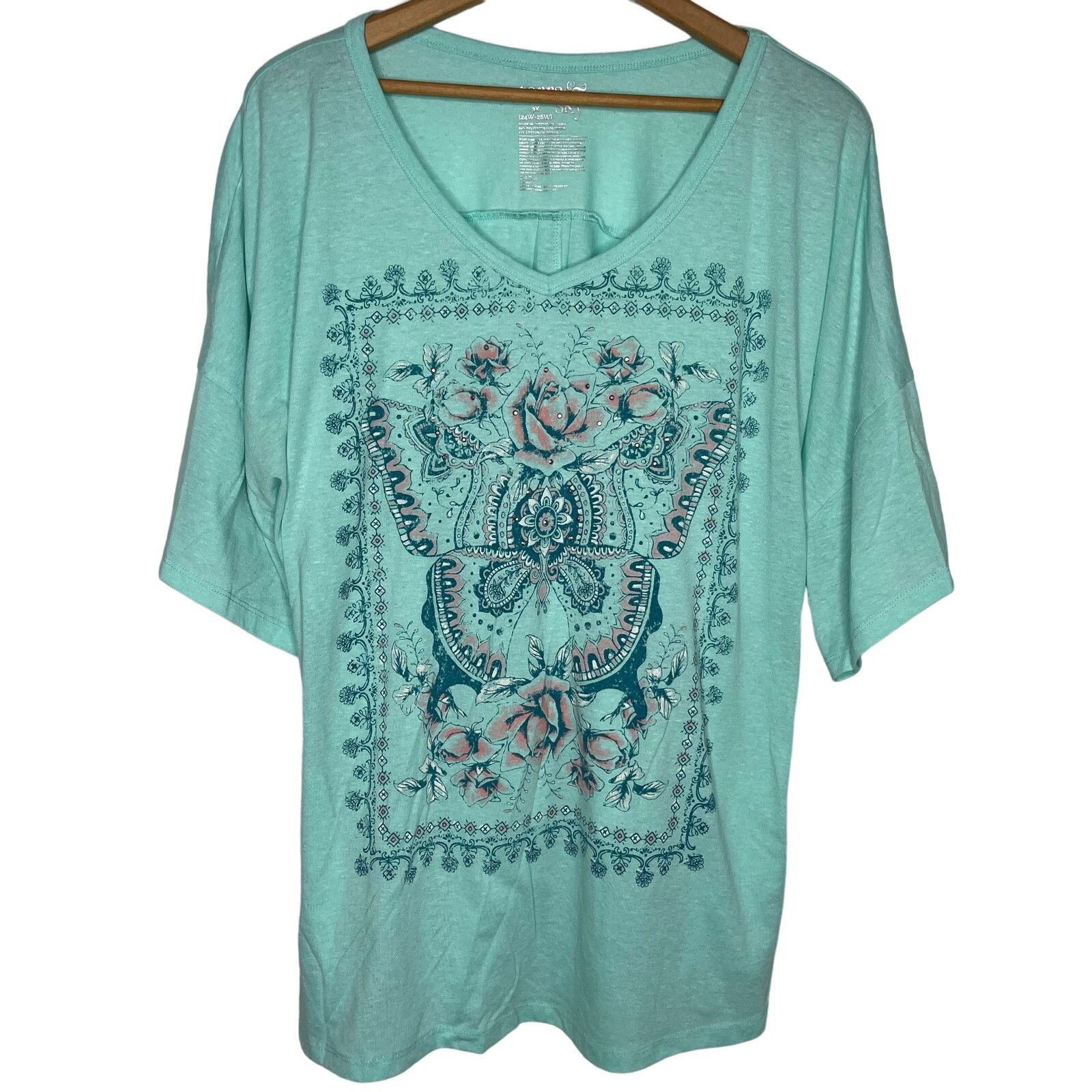 Walmart Terra & Sky Butterfly Shirt Size 3XL / US 20-22 - 1 Thumbnail