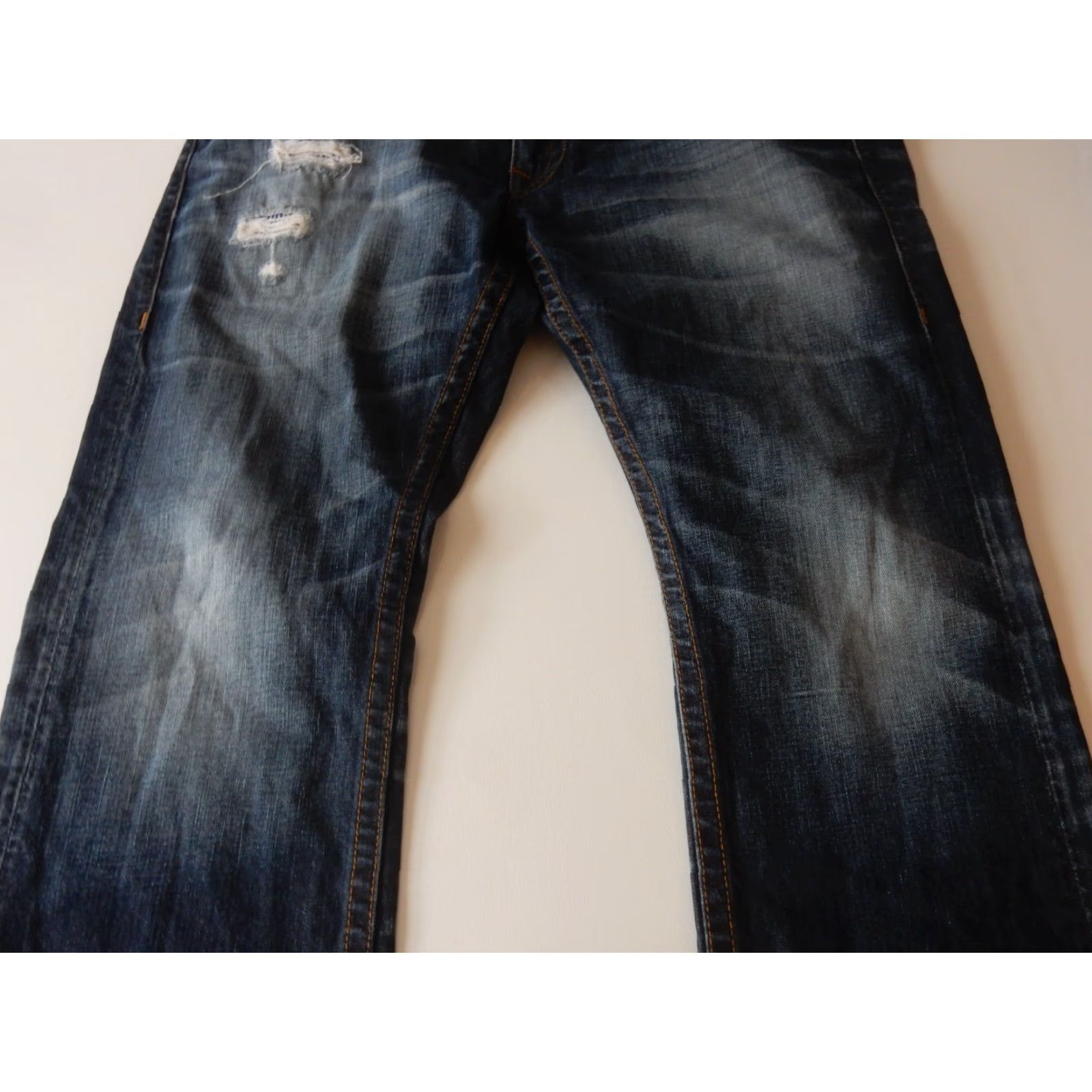 True Religion True Religion Jeans Men's Denim 36x34 Straight Flap Pocket Blue Distressed N/A Size US 36 / EU 52 - 5 Thumbnail