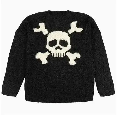 Other Gothic Sweater Skull Graphic Knit Sweater Size US XL / EU 56 / 4 - 3 Thumbnail