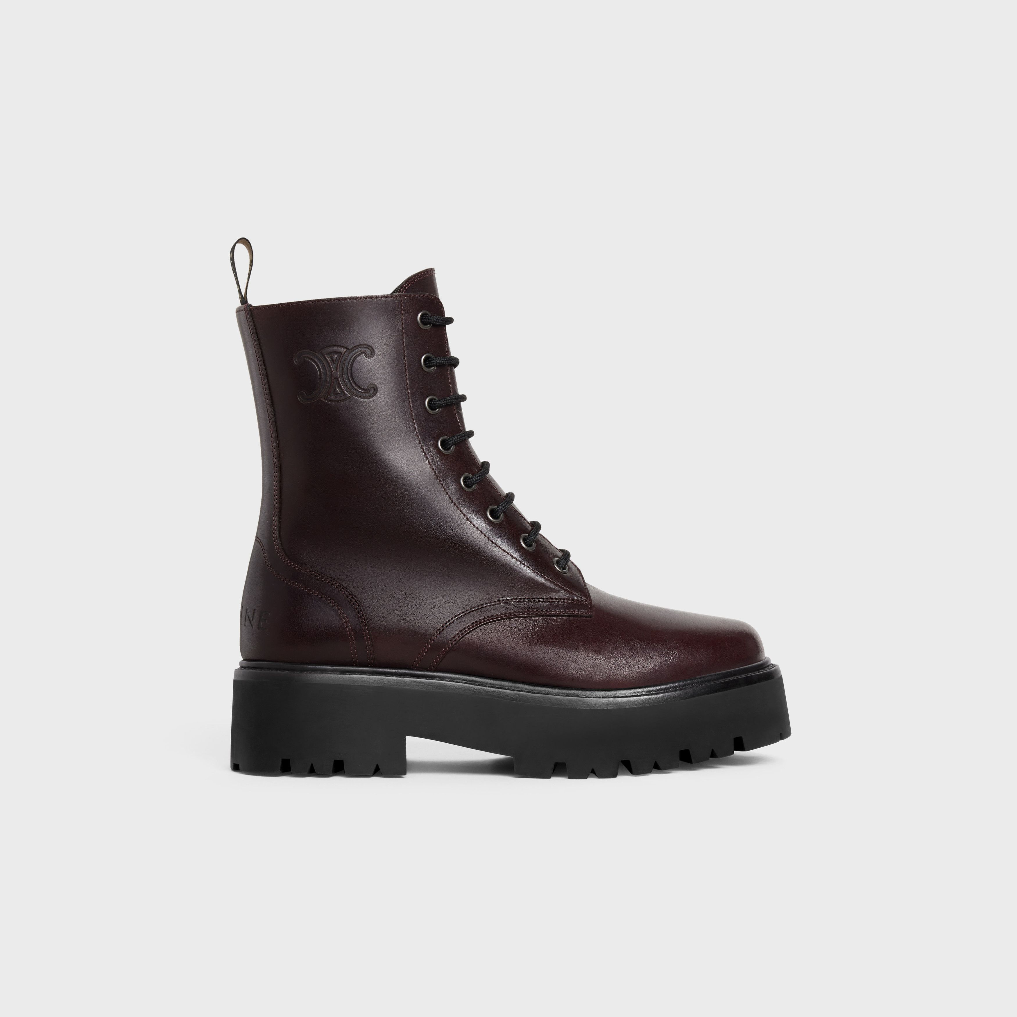 CELINE BULKY LACE-UP BOOT in CALFSKIN - VEGETAL TANNING