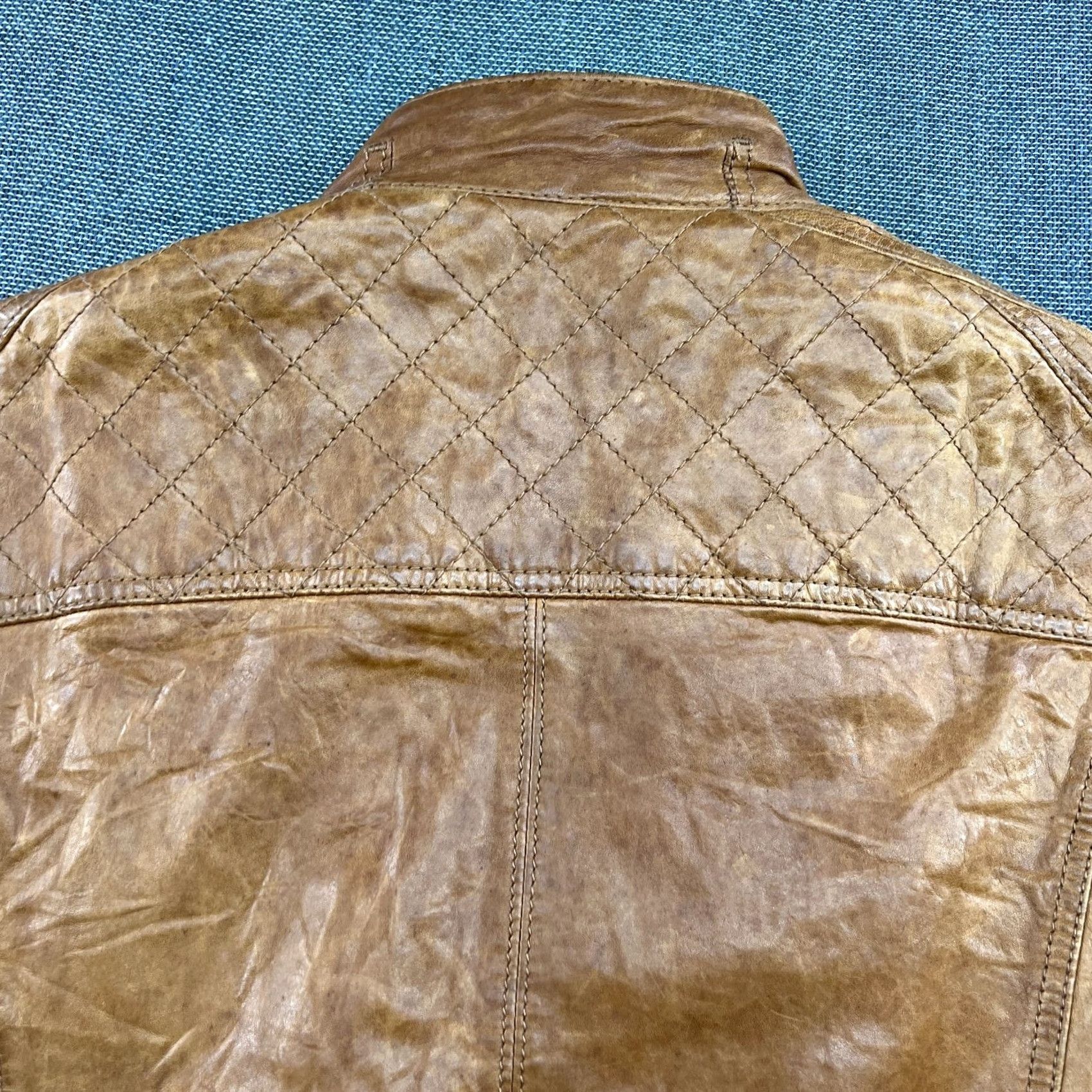 Hugo Boss Hugo Boss Brown Lamb Leather Jacket Mens Size 52 Bomber Jacket Brown Size US L / EU 52-54 / 3 - 4 Thumbnail