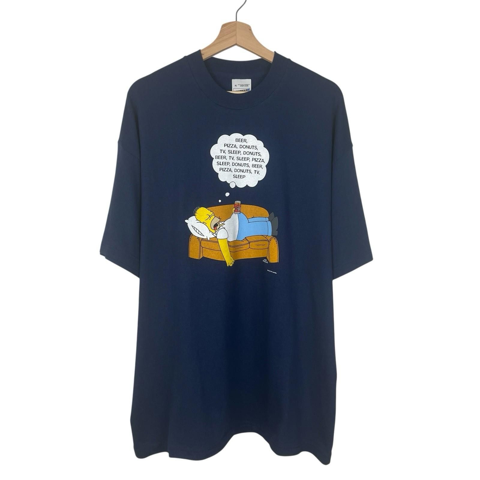 The Simpsons Vintage 90s Homer Simpson The Simpsons T Shirt Navy Blue XL Size US XL / EU 56 / 4 - 1 Thumbnail
