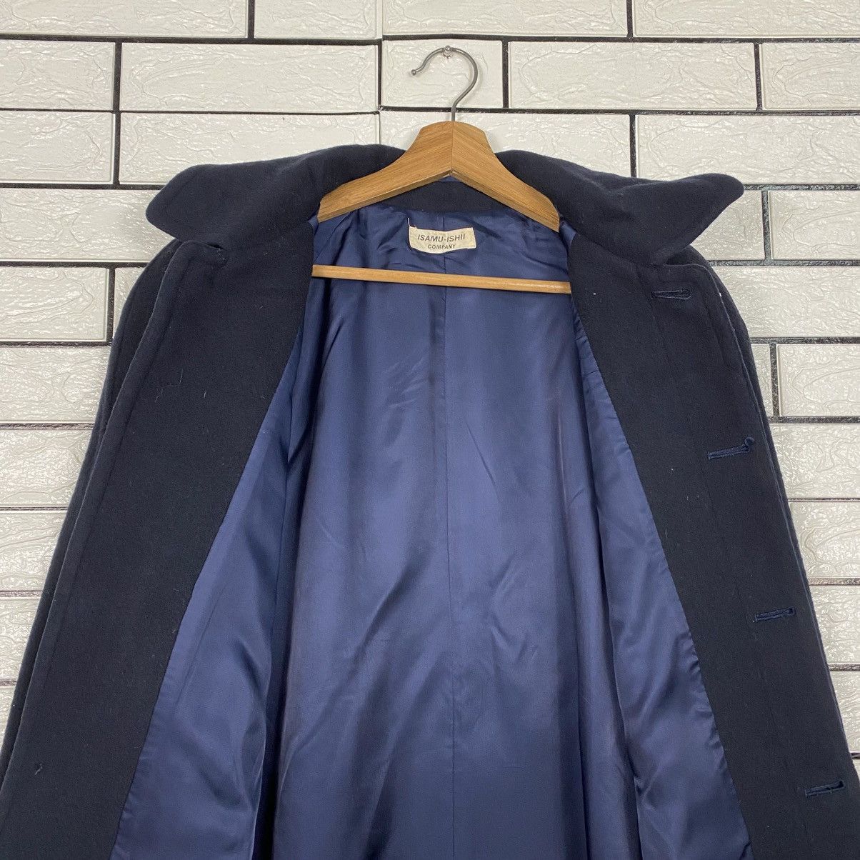 Isamu Katayama Backlash 📌Vintage Wool Overcoat Isamu Ishii Company Herringbone Size US M / EU 48-50 / 2 - 16 Thumbnail