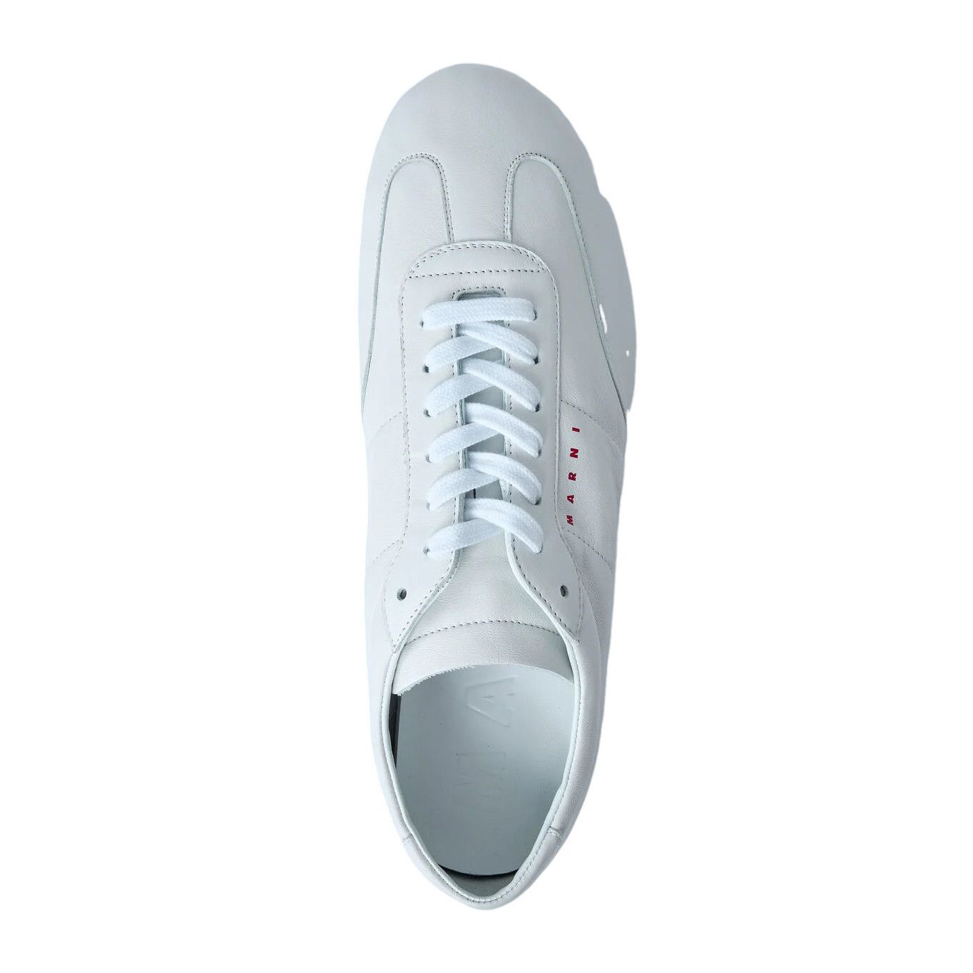 Marni MARNI White Leather Sneakers New & Authentic (Men's size:9;) Size US 9 / EU 42 - 5 Thumbnail