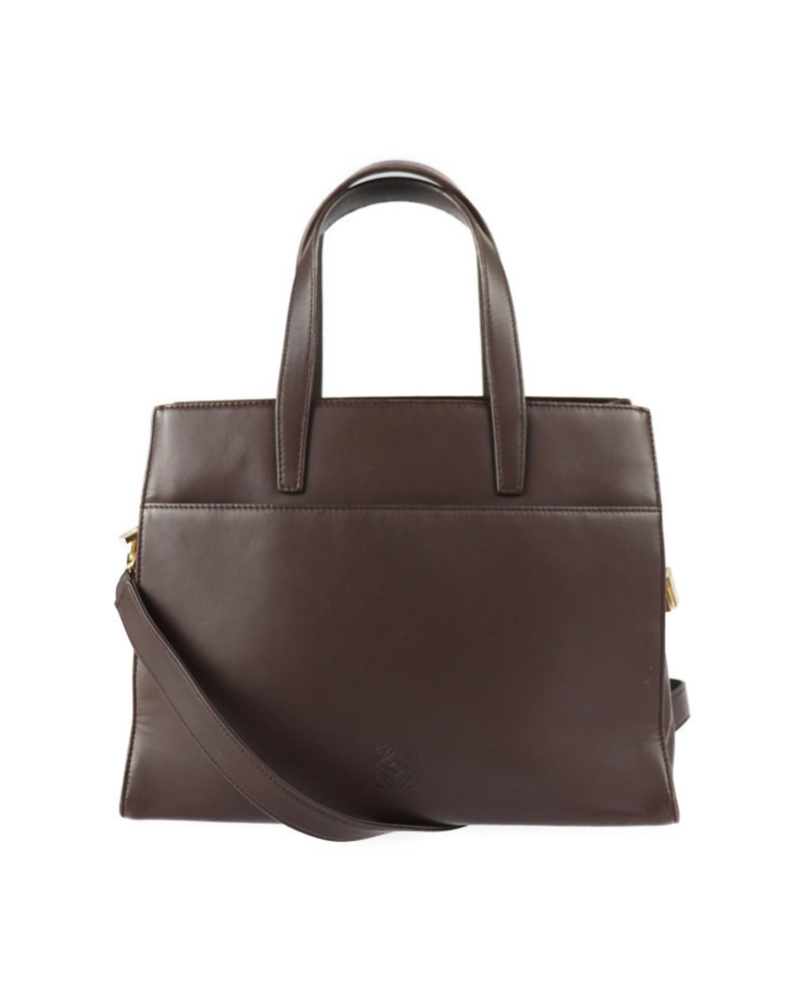 image of Loewe Brown Leather Shoulder Bag, Women's