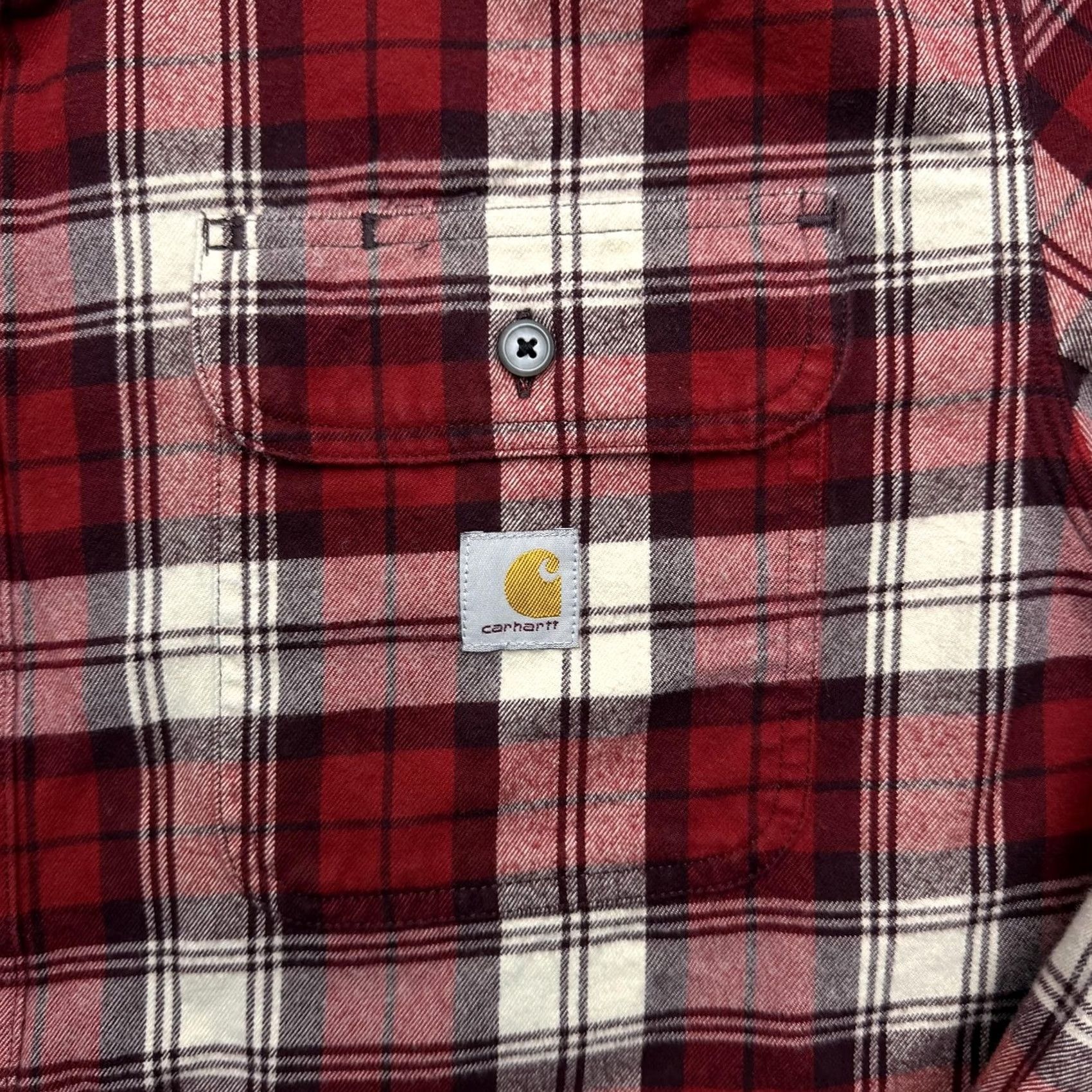 Carhartt Carhartt Flannel Shirt Shacket XL Red Plaid Button-Up Workwear Mens Size US XL / EU 56 / 4 - 3 Thumbnail