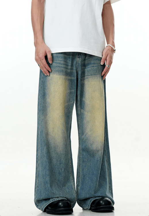 Japanese Brand × Jean Street washed vintage blue loose straight jeans y2k Size US 32 / EU 48 - 3 Thumbnail