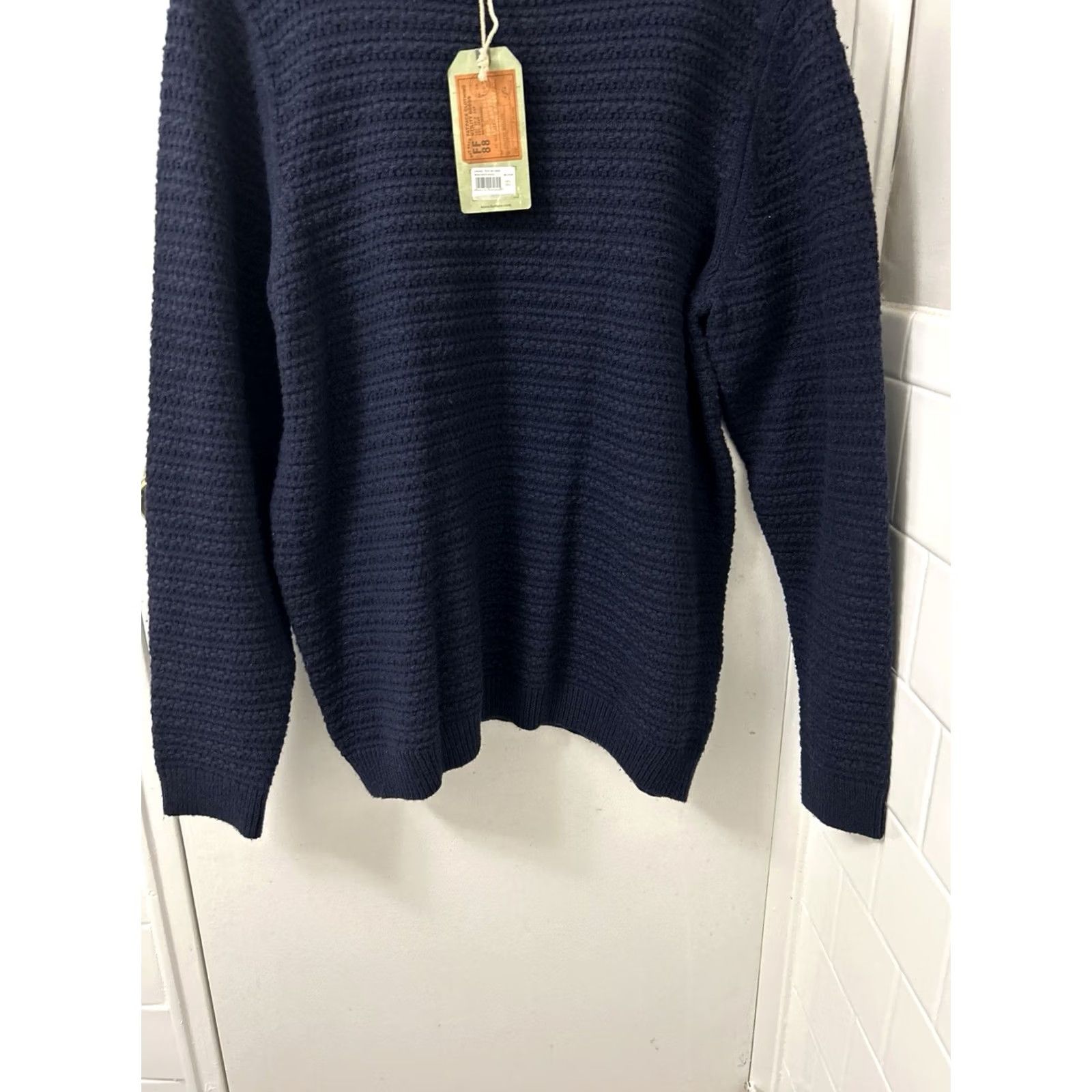 FatFace Fat Face Sweater Mens L Blue Wool Lanihill Texture Crewneck NWT Knit Pullover Casual Vintage: No, Designer Theme Size US L / EU 52-54 / 3 - 3 Thumbnail