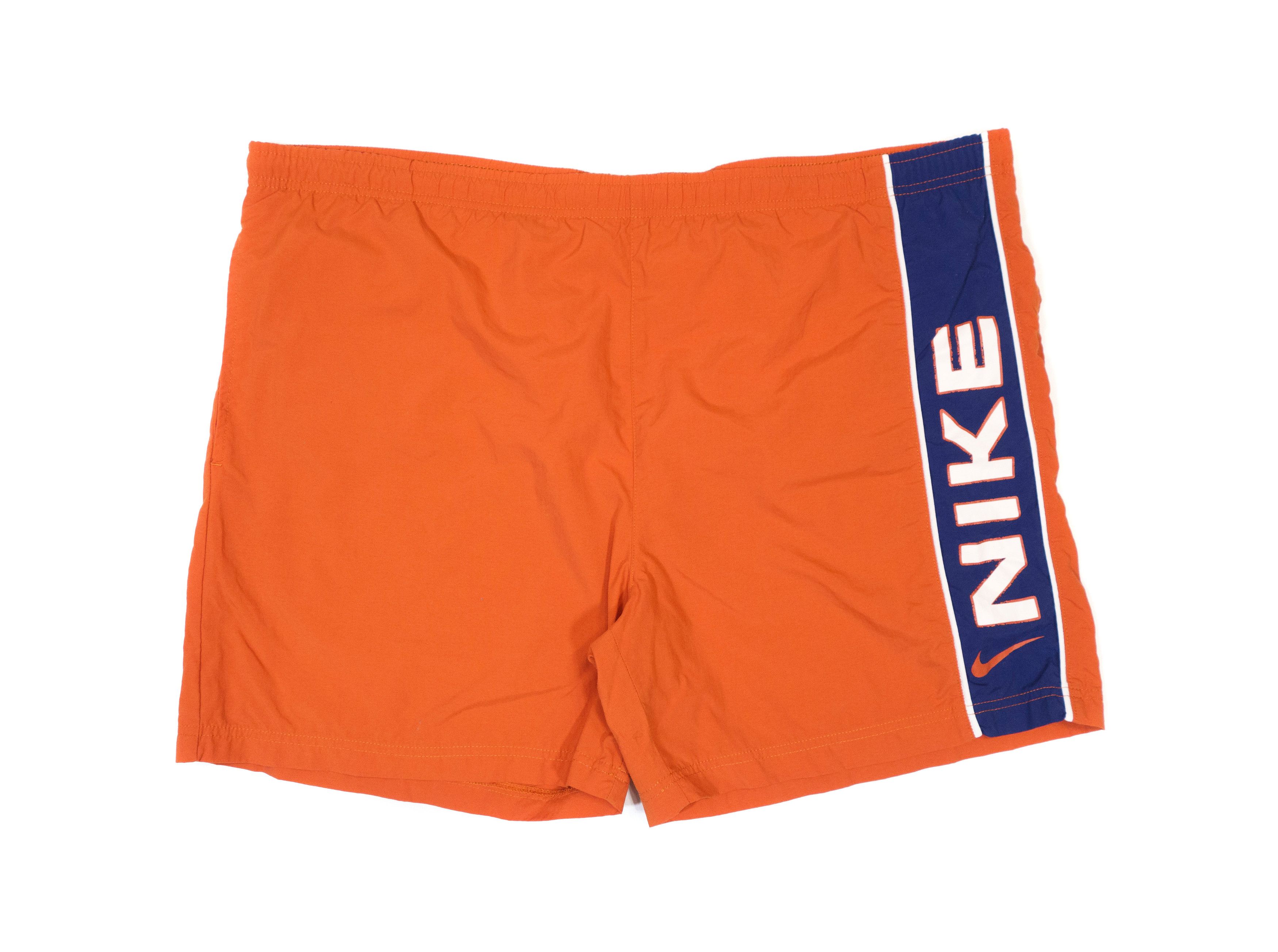Nike 90S Swoosh Big Logo Nylon Swim Shorts Size US 36 / EU 52 - 1 Thumbnail