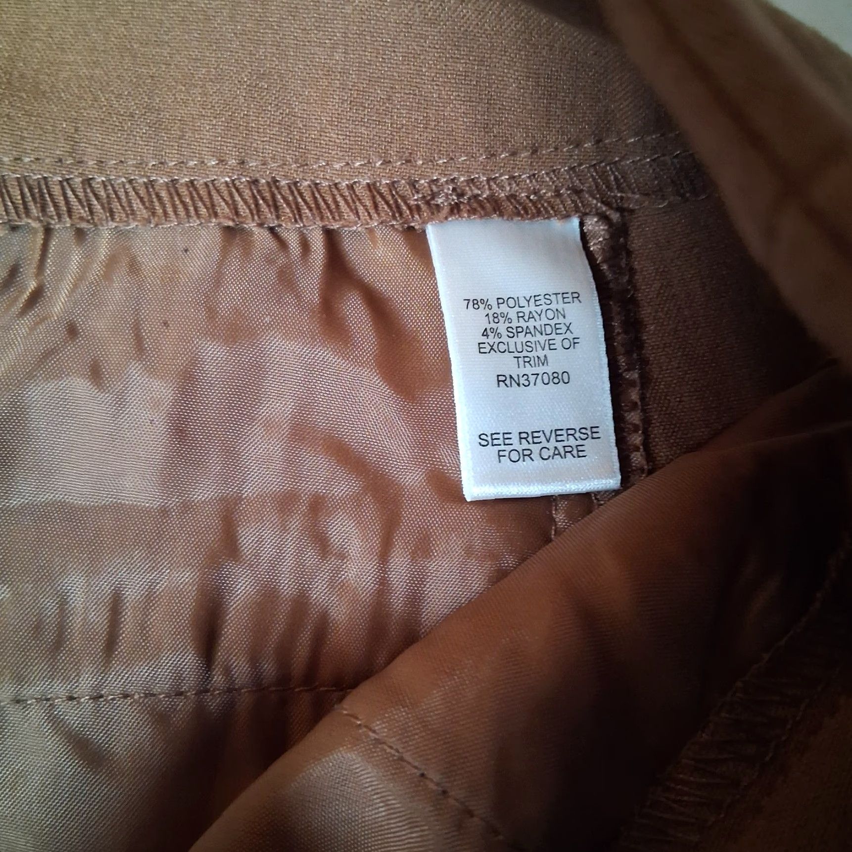 Vintage Cato Dress Pants Women Size 12 Brown Wide Leg Button Stretch Classic NEW Size 34" / US 12 / IT 48 - 6 Thumbnail