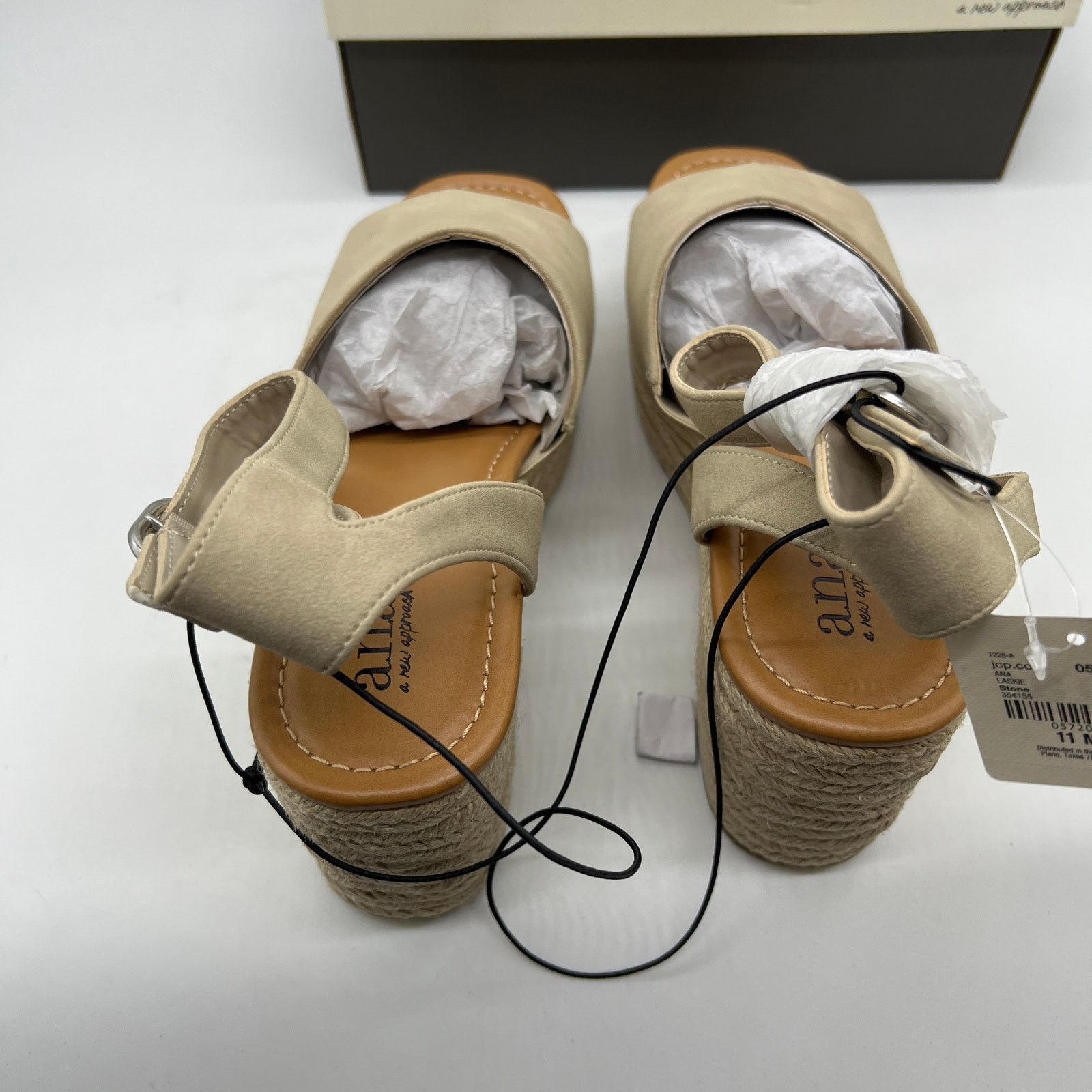 Other a.n.a Laskie Women Shoes Ankle Buckle Strap Sandals Brown Size US 11 / IT 41 - 6 Thumbnail