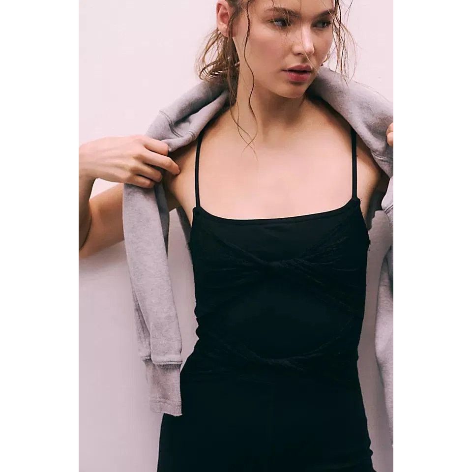 Free People New FP MOVEMENT Lace Me Up Onesie $118 Small Black Size 28" / US 6 / IT 42 - 2 Thumbnail