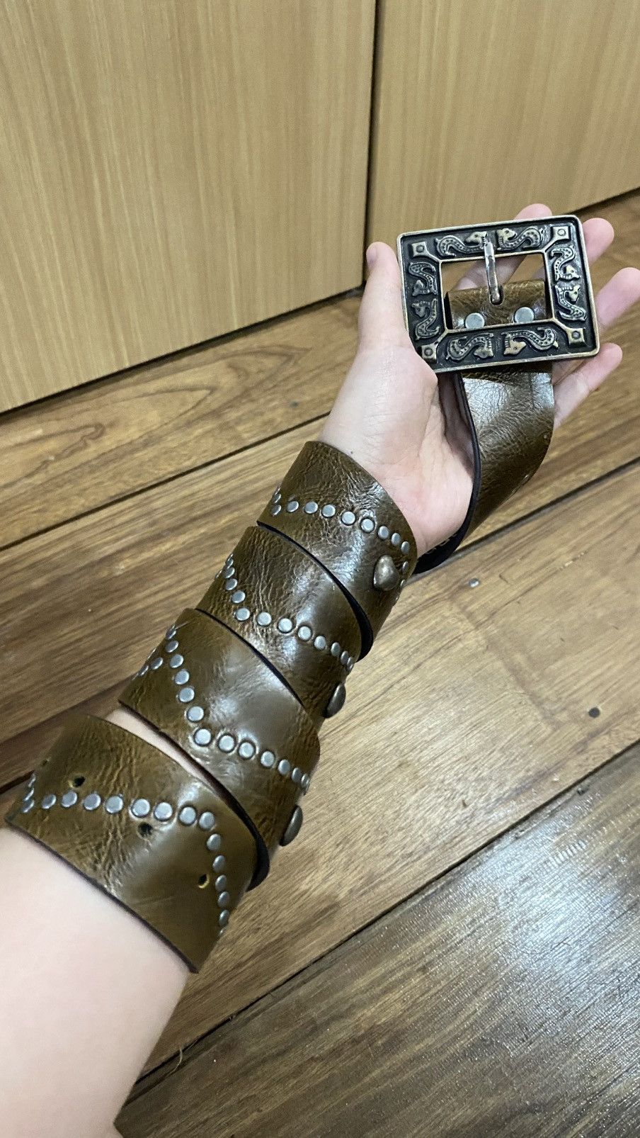 Vintage Y2K belt vintage leather Size ONE SIZE - 1 Thumbnail