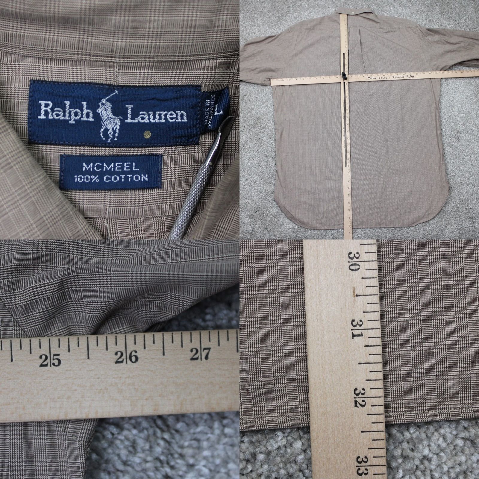 Ralph Lauren Ralph Lauren McMeel Shirt Mens Large Brown Long Sleeve Cotton Button Down Size US L / EU 52-54 / 3 - 8 Thumbnail