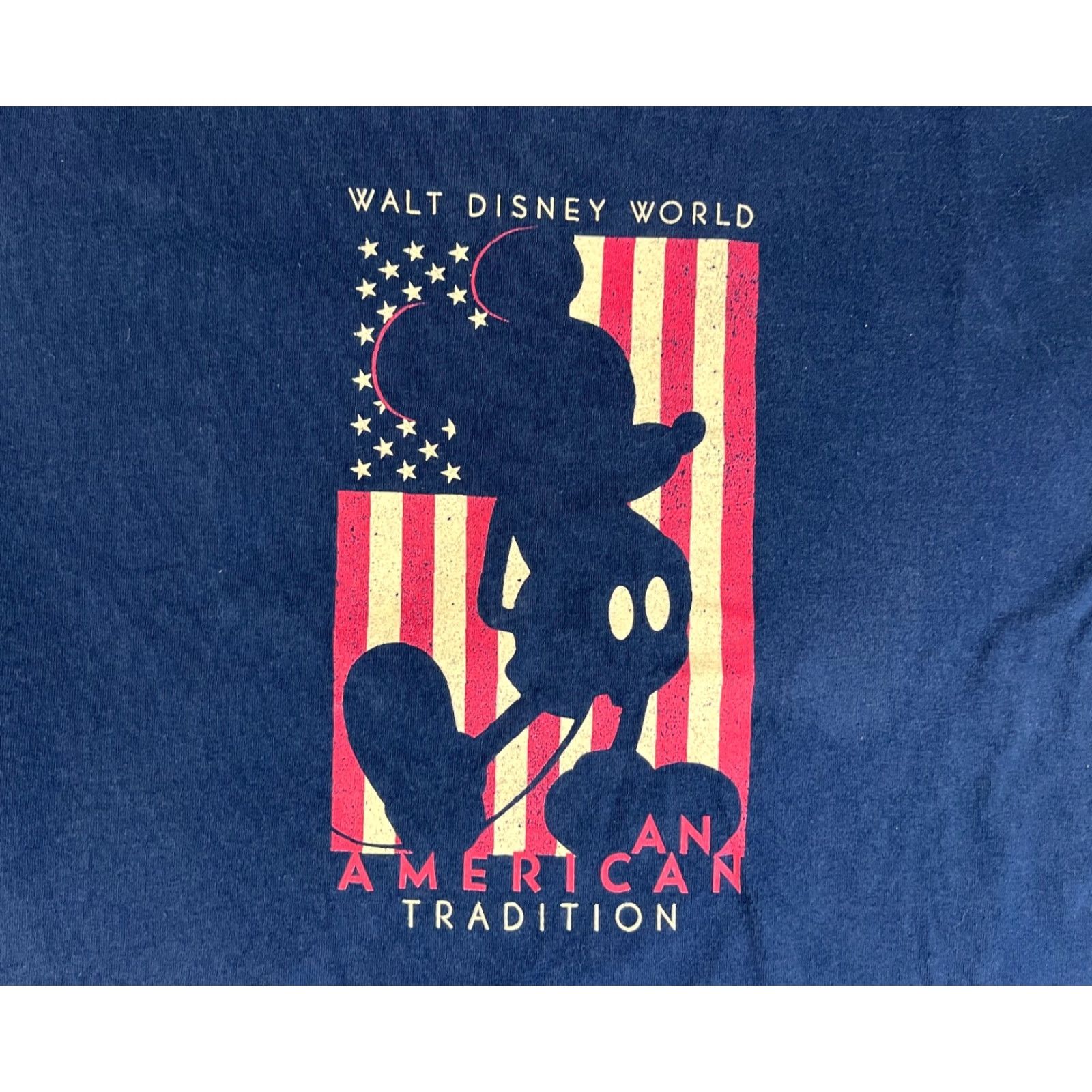 Disney VINTAGE Walt Disney World An American Tradition Unisex Adult T-Shirt Navy Blue L Mens Shirts Mickey Mouse Crew Neck Short Sleeve Cotton Size US L / EU 52-54 / 3 - 3 Thumbnail
