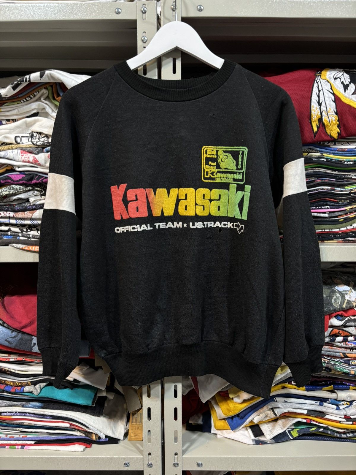 Other Vintage Kawasaki Sweatshirt 80s Size US L / EU 52-54 / 3 - 1 Thumbnail