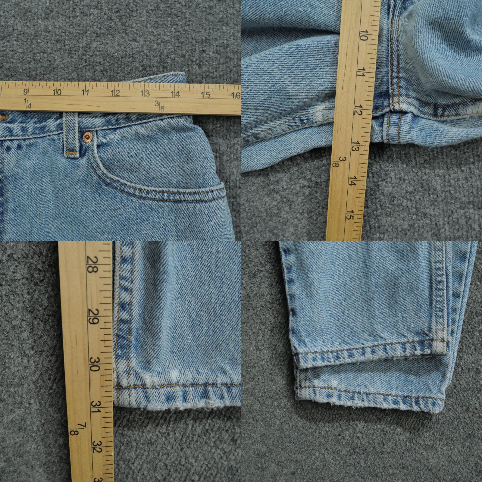 Levi's **Vintage Levi's 550 Tapered Jeans Women's 12 Blue Distressed 90s** User: Vintage Levi's 550 Tapered Jeans Women's 12 Blue Distressed 90s Size 29" - 8 Thumbnail