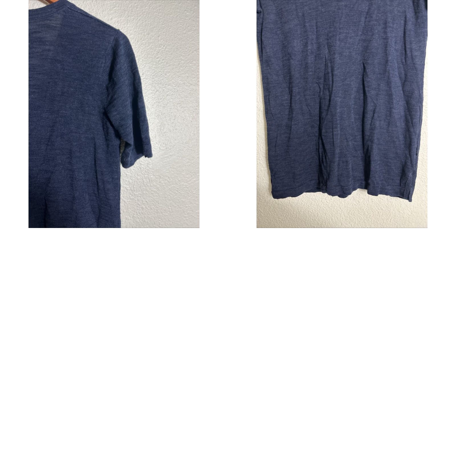 J. Jill VINTAGE J Jill Cardigan Knit Linen Blend Navy XS Women Short Sleeve Button Up Sweater blue Size XS / US 0-2 / IT 36-38 - 10 Thumbnail