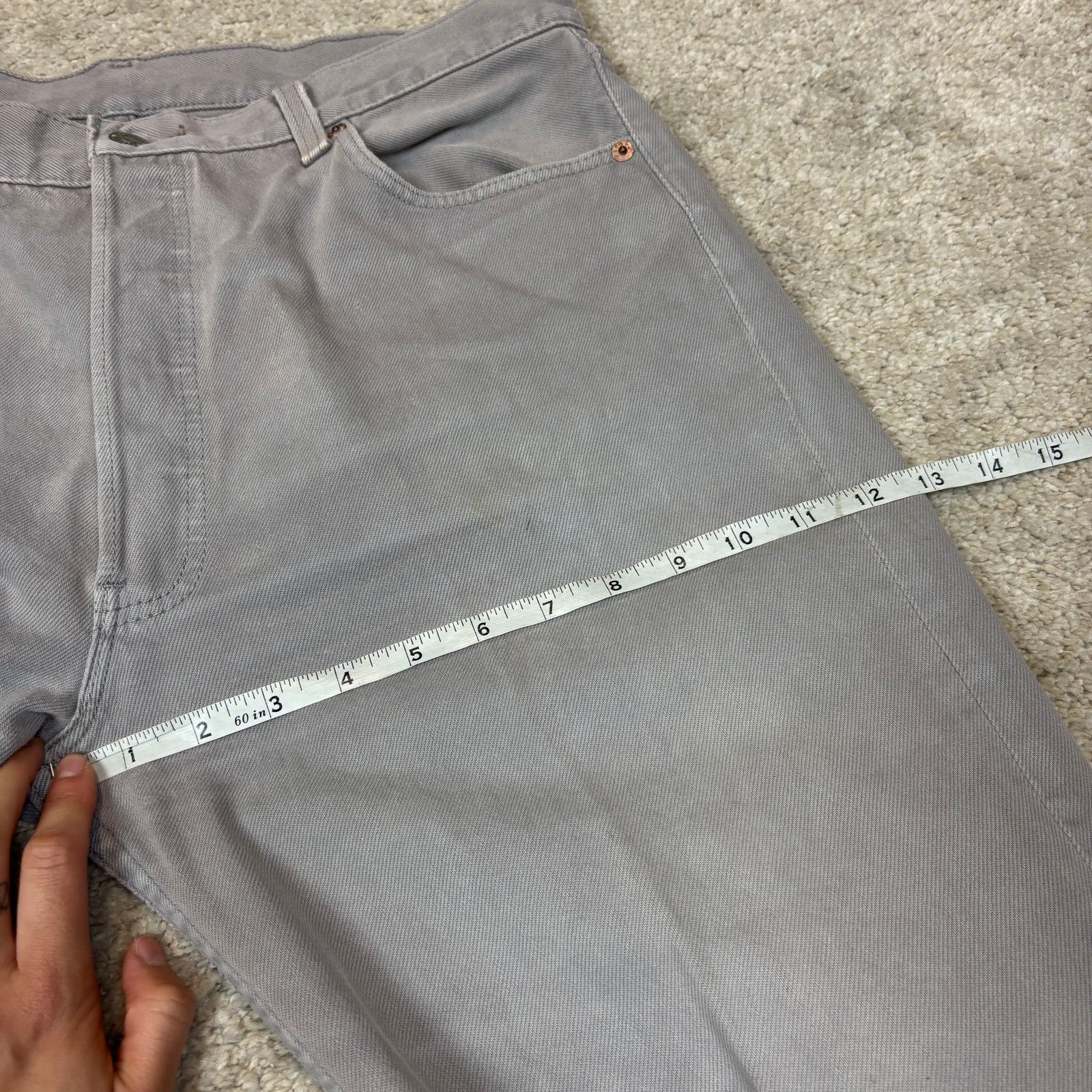 Levi's × Vintage Vintage 90s Levi's 501 Straight Leg Gray Denim Jeans 36x30 Size US 36 / EU 52 - 7 Thumbnail