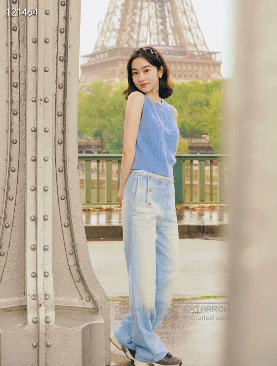 Chanel Chanel 24B Blue Knit Cashmere Vest. Size XXS / US 00 / IT 34 - 8 Thumbnail
