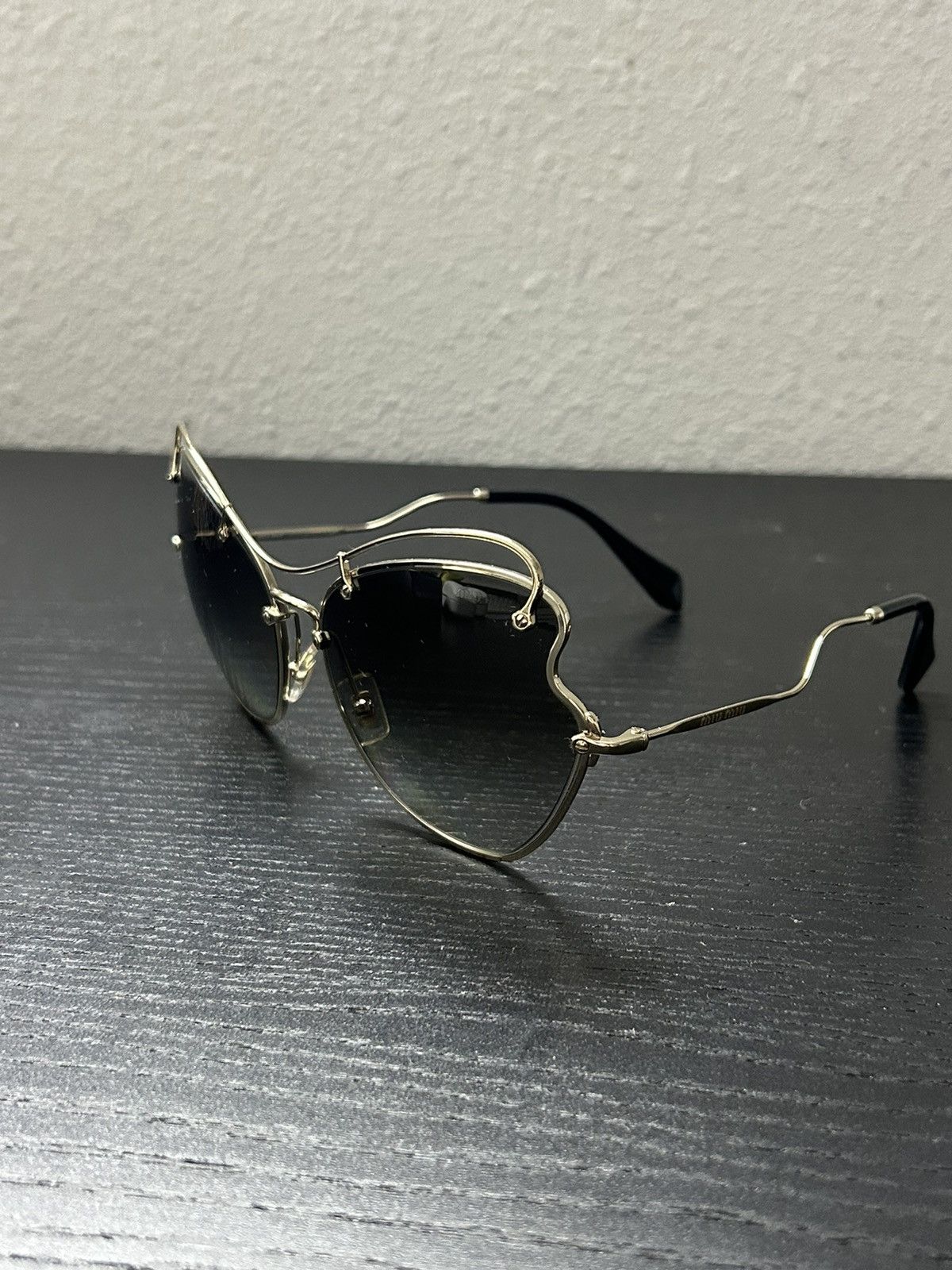 Miu Miu MIU MIU Grey Gradient Metal Butterfly Sunglasses Size ONE SIZE - 1 Thumbnail