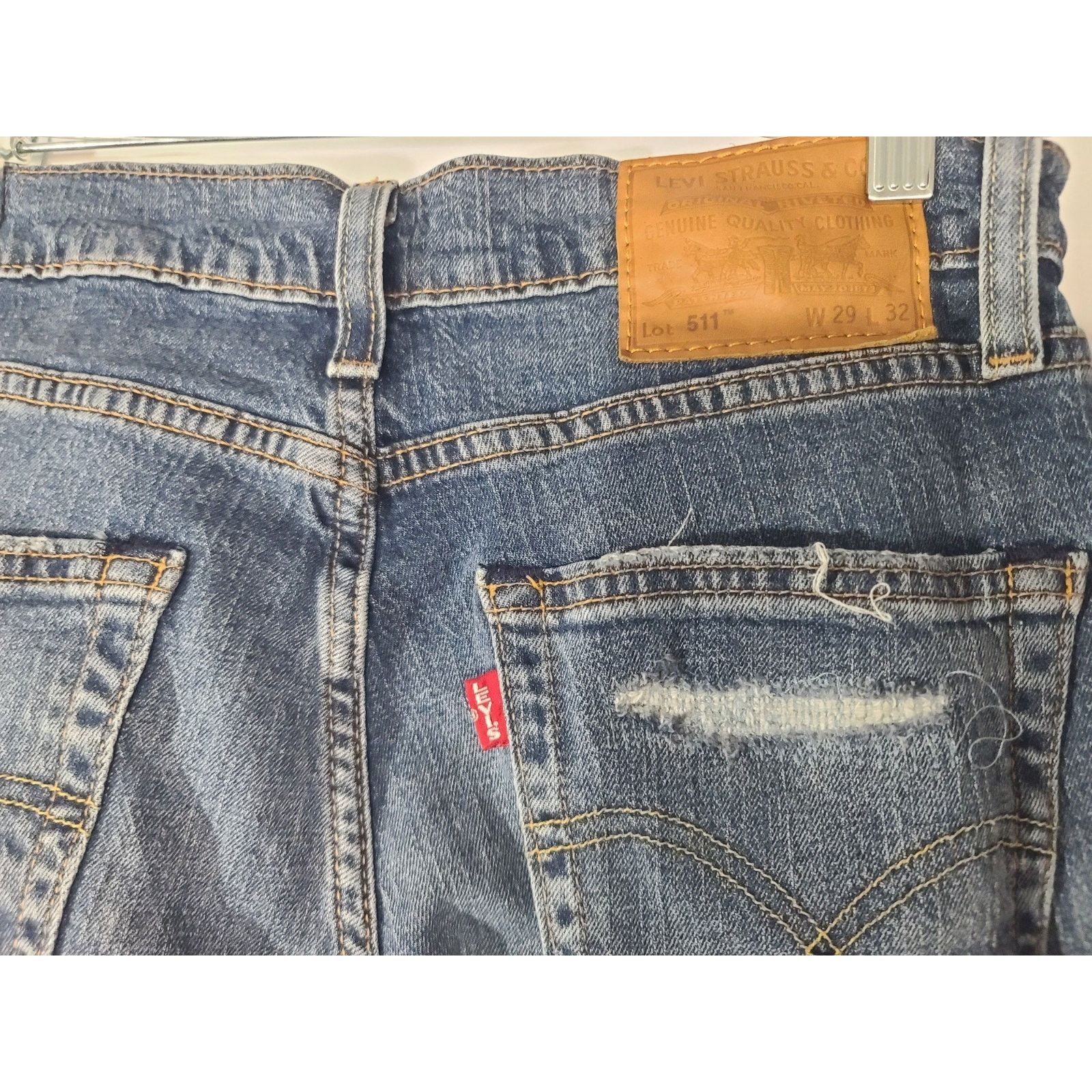 Levi's Levi's Premium 511 Womens Big E Destroyed Jeans 28 X 31 Size 28" / US 6 / IT 42 - 5 Thumbnail