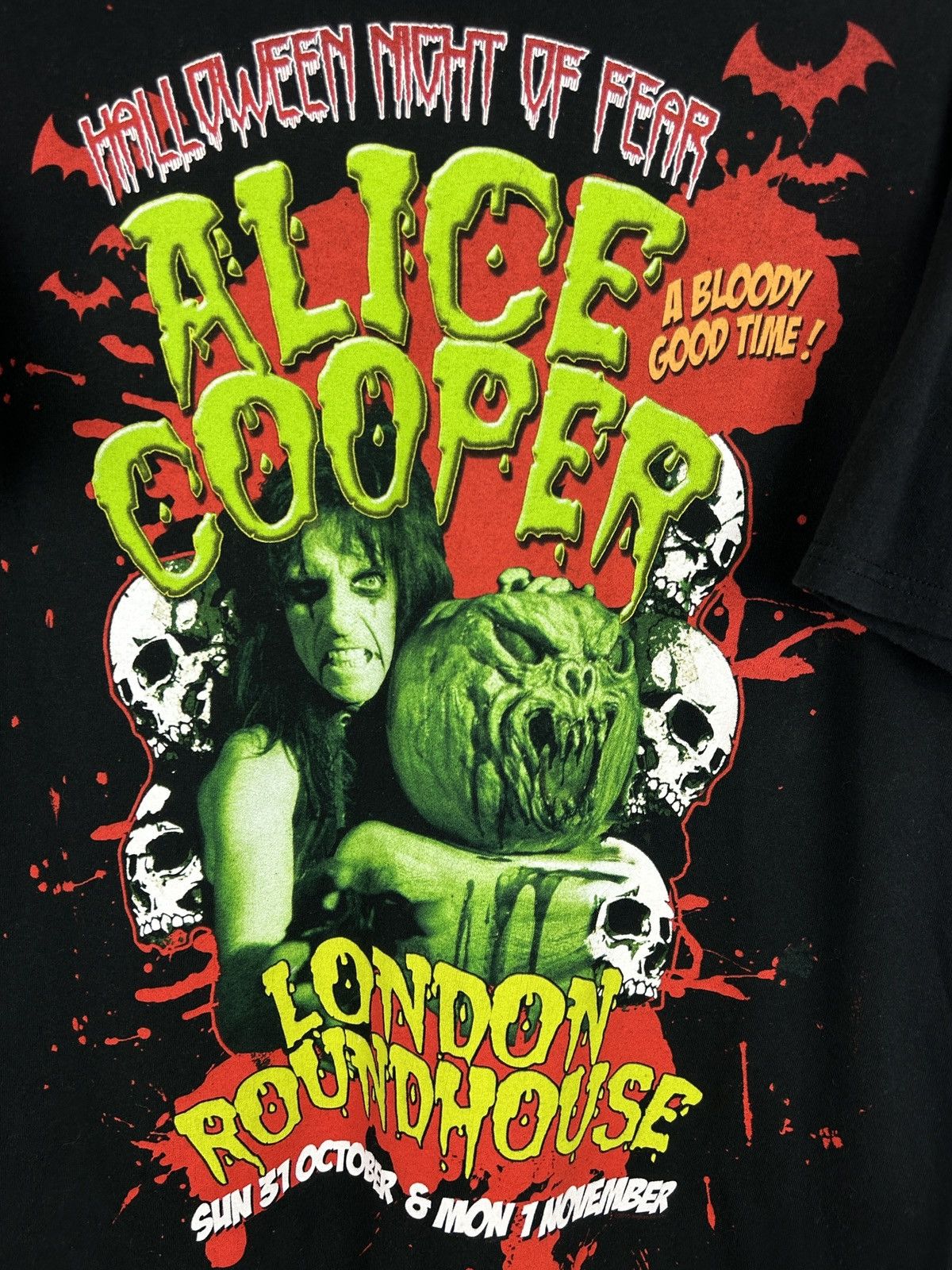 Band Tees Vintage Alice Cooper Halloween Night Of Fear London T-Shirt Size US L / EU 52-54 / 3 - 2 Thumbnail
