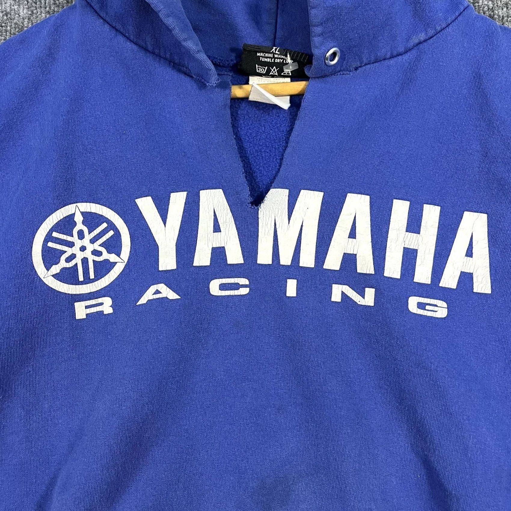Yamaha VINTAGE Yamaha Hoodie Mens XL Blue Motocross Dirt Bike MX Sweatshirt Size US XL / EU 56 / 4 - 2 Thumbnail