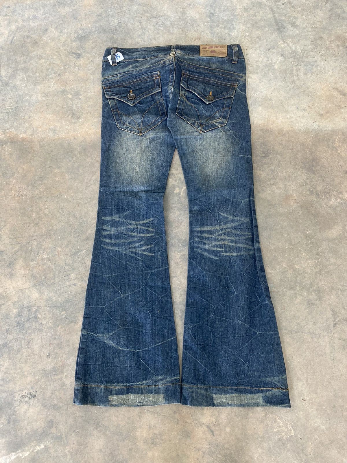 Hysteric Glamour × Japanese Brand × Le Grande Bleu (L.G.B.) Sick☠️ Jesse Logan Flare Jeans Rare 90s Size US 35 - 8 Thumbnail