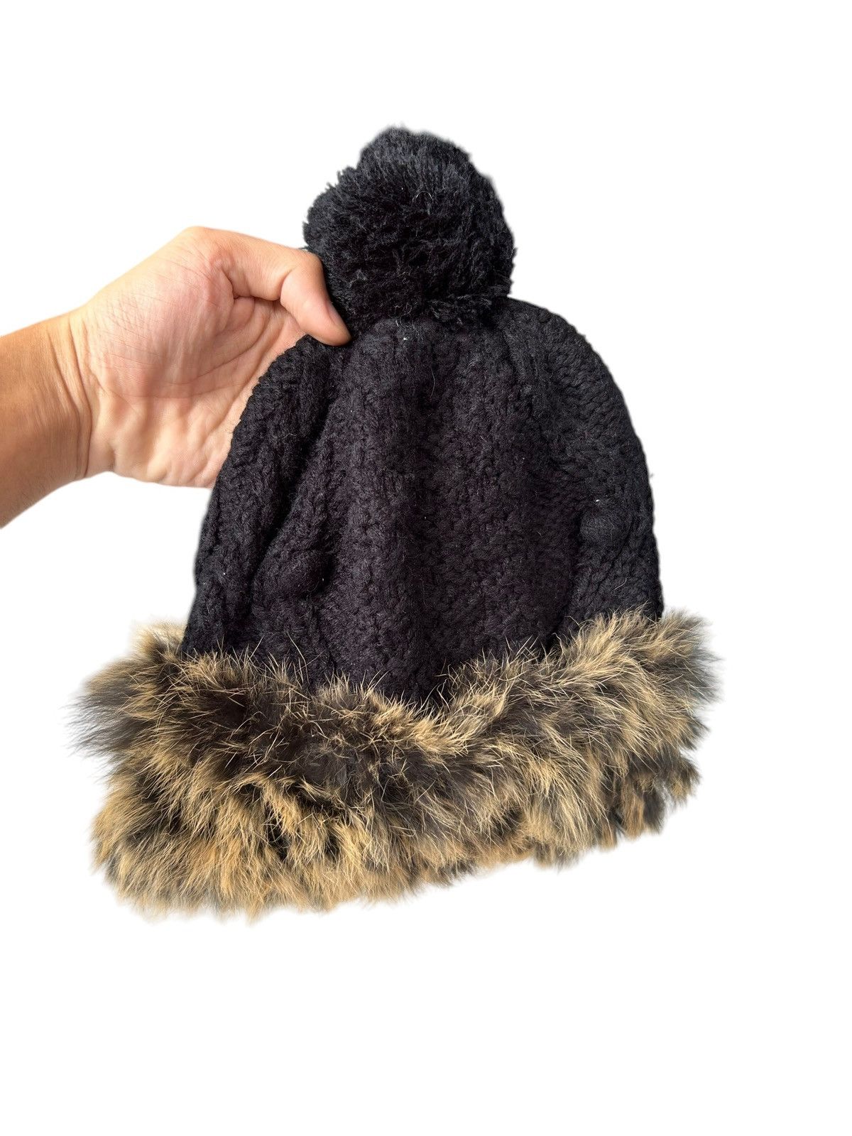 14th Addiction × If Six Was Nine × Le Grande Bleu (L.G.B.) Punk Bondage Style Knitt fur Beanie Hats ☠️☠️ Size ONE SIZE - 6 Thumbnail