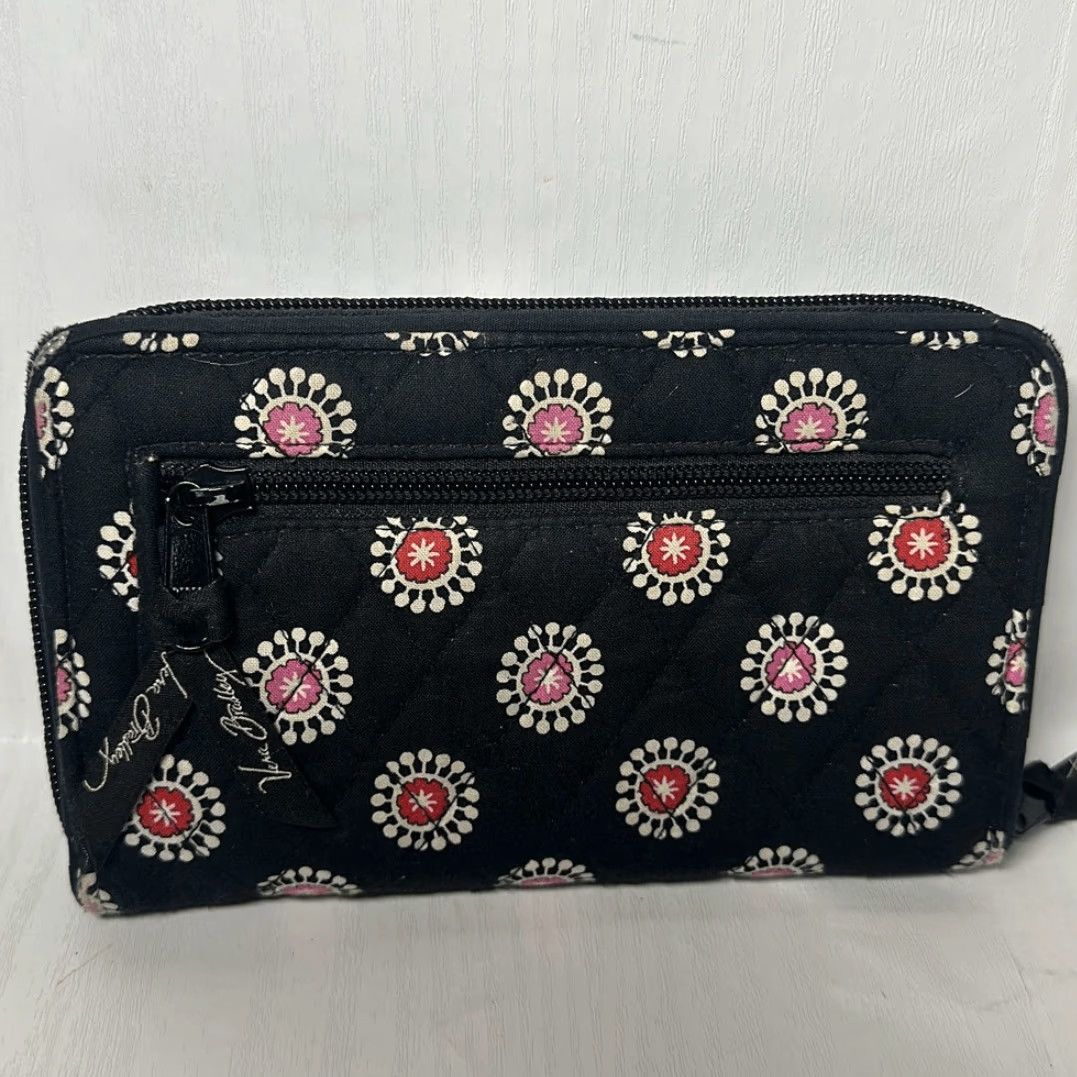 Vera Bradley Vera Bradley Pirhouette Wristlet Black Multicolor looks Twist Lock Women Small Accessories Cotton Exterior Material W 8” H 5” Womens Size ONE SIZE - 4 Thumbnail