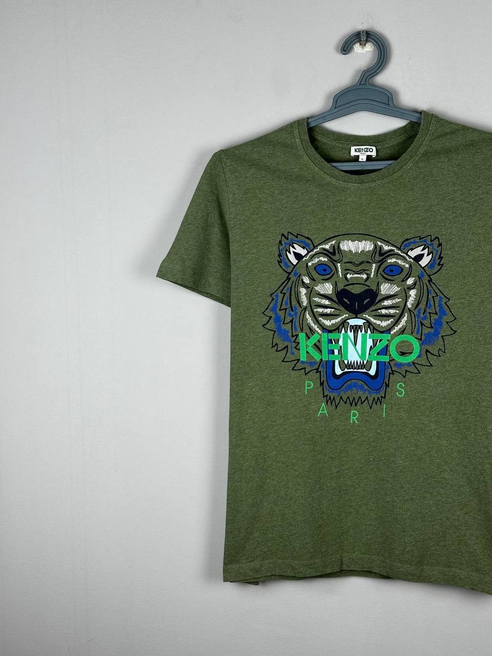 Kenzo Kenzo Tiger Logo Green T Shirt Size US L / EU 52-54 / 3 - 2 Thumbnail