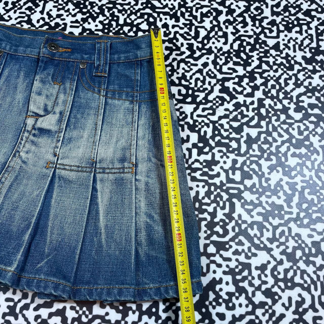 Japanese Brand Vintage Y2K Japanese Flared Retro Denim Mini Skirt 90s Style Size 27" / US 4 / IT 40 - 19 Thumbnail