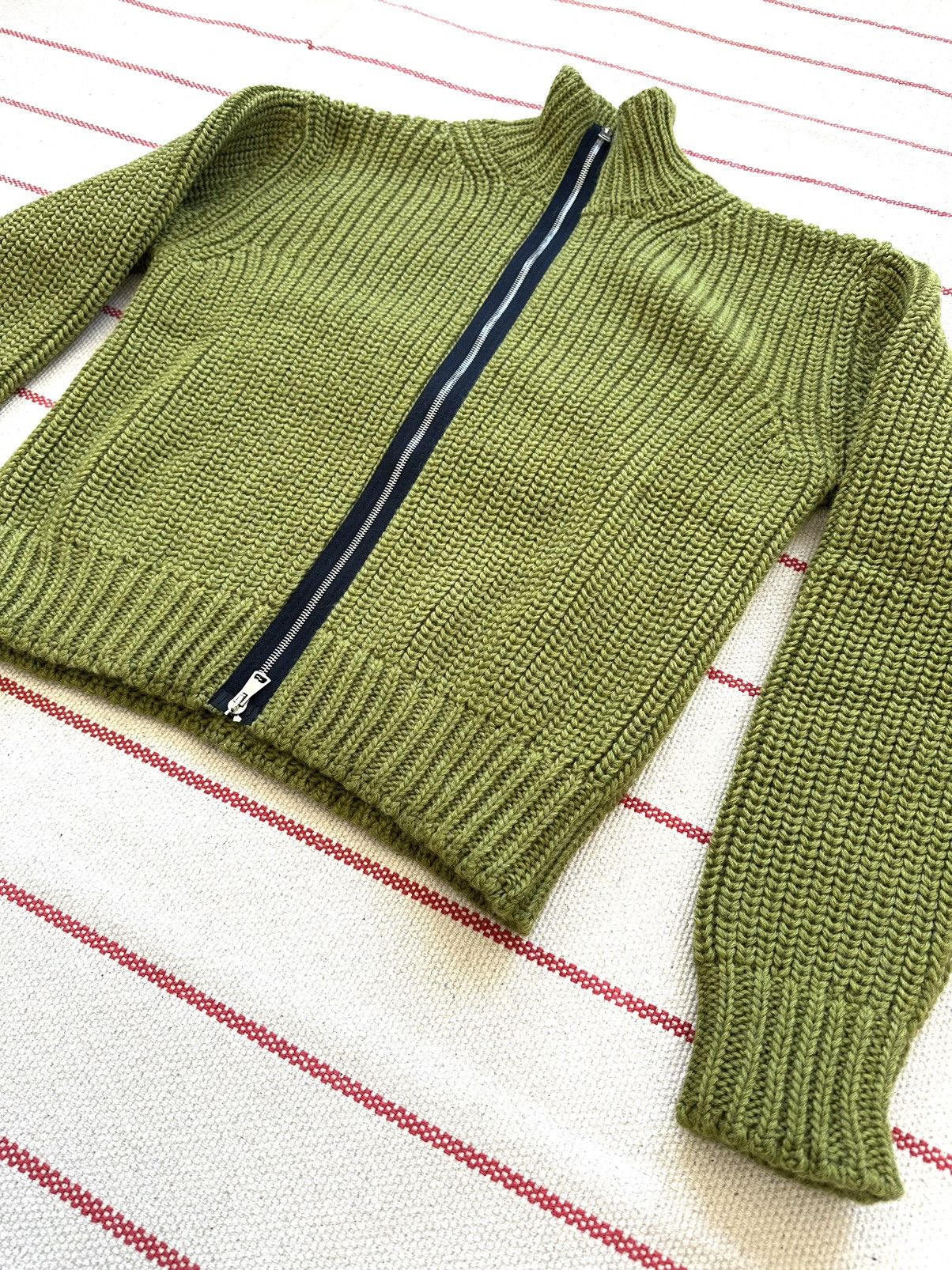 Namacheko NWT SS25 Evan Zip Cardigan in Olive Virgin Wool Size US L / EU 52-54 / 3 - 7 Thumbnail