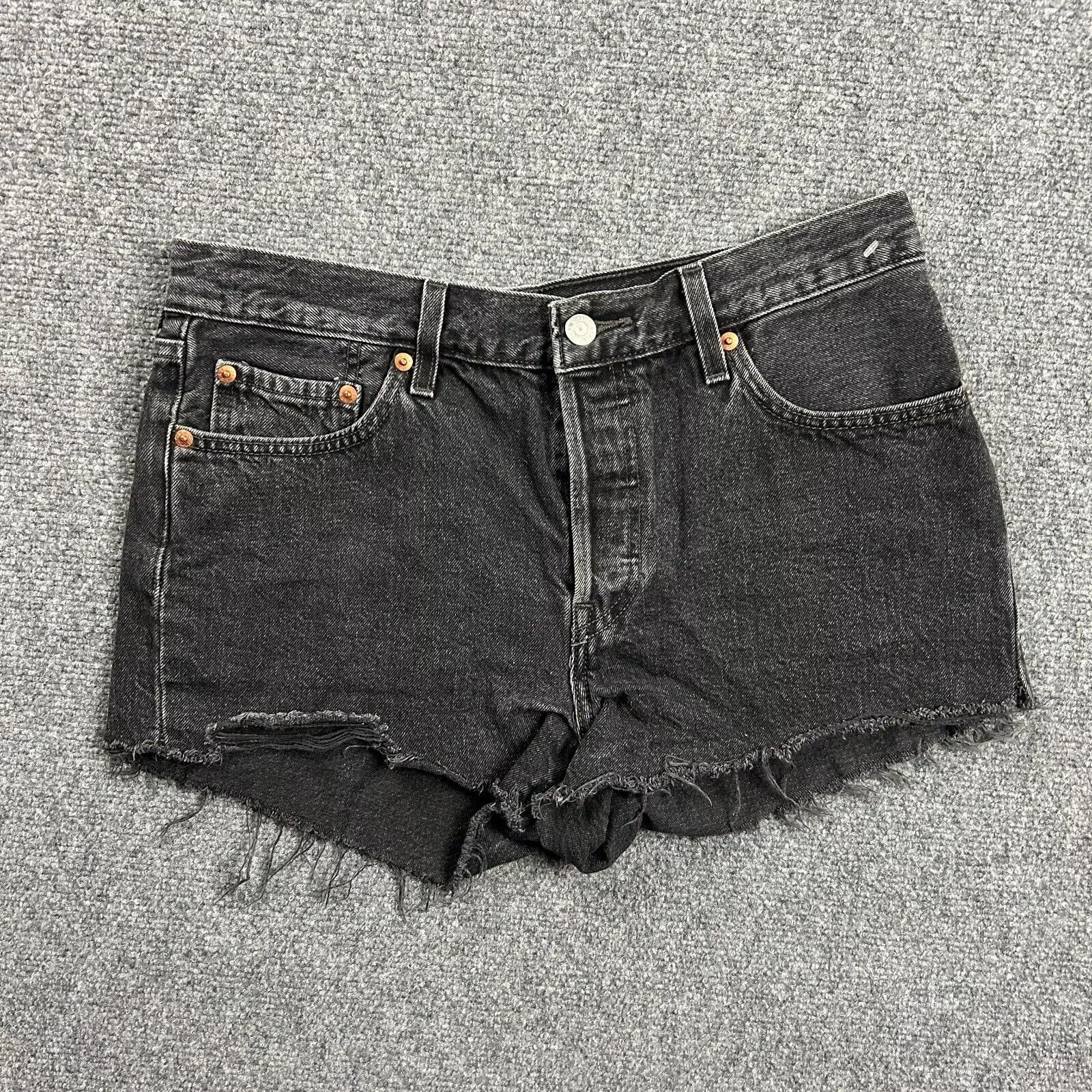 Levi's Levi's Shorts Womens 29 Denim Charcoal Wash Cut Off 501 Size 29" - 1 Thumbnail