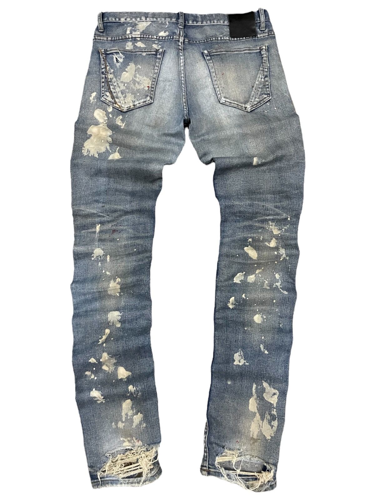 Fagassent Toshiki Aoki Fagassent Paint Splatter Punk Rock Distressed Distort Jeans Size US 31 - 14 Thumbnail