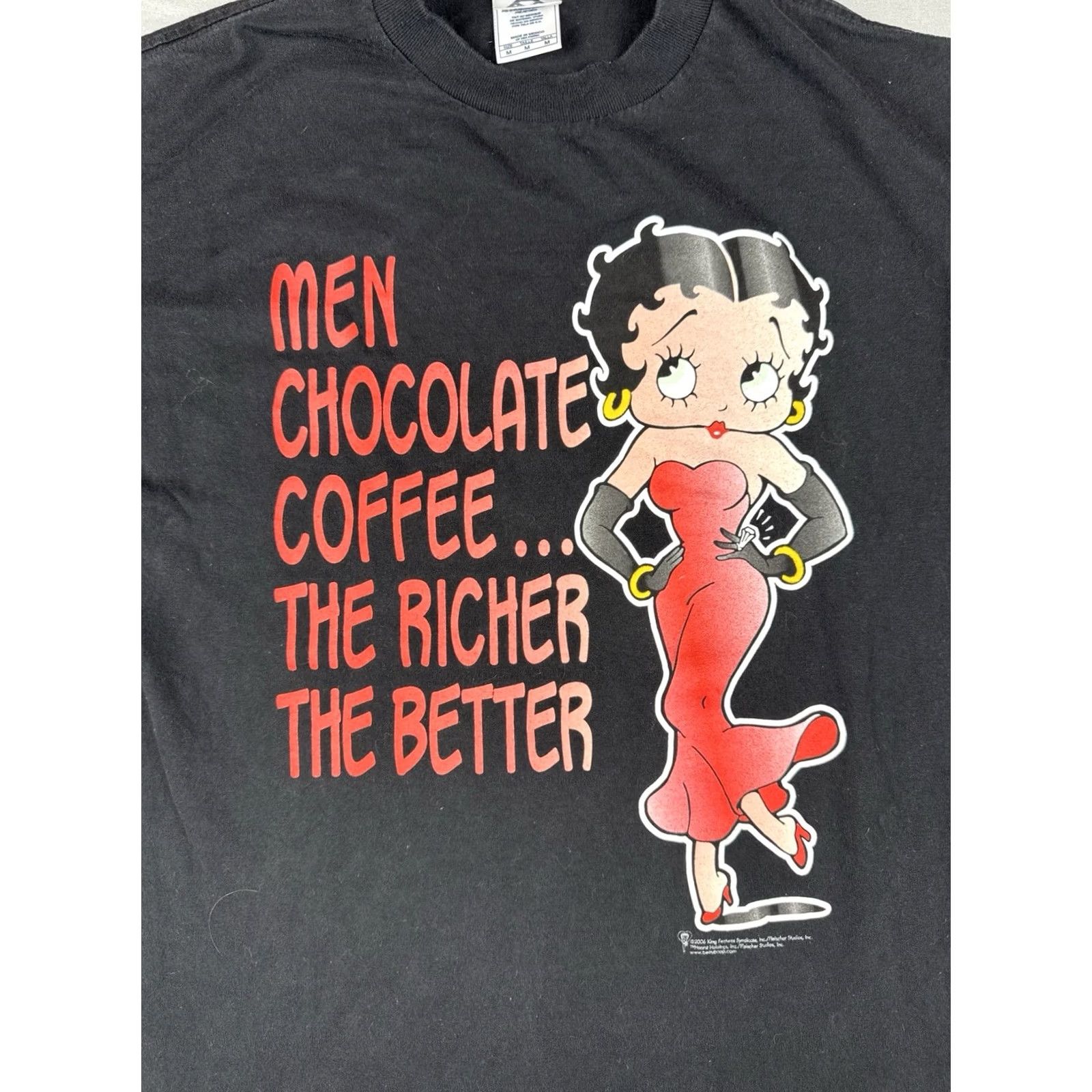 AAA VINTAGE Betty Boop Shirt Mens 2006 Black M Short Sleeve Cotton Graphic Tee Size US M / EU 48-50 / 2 - 3 Thumbnail