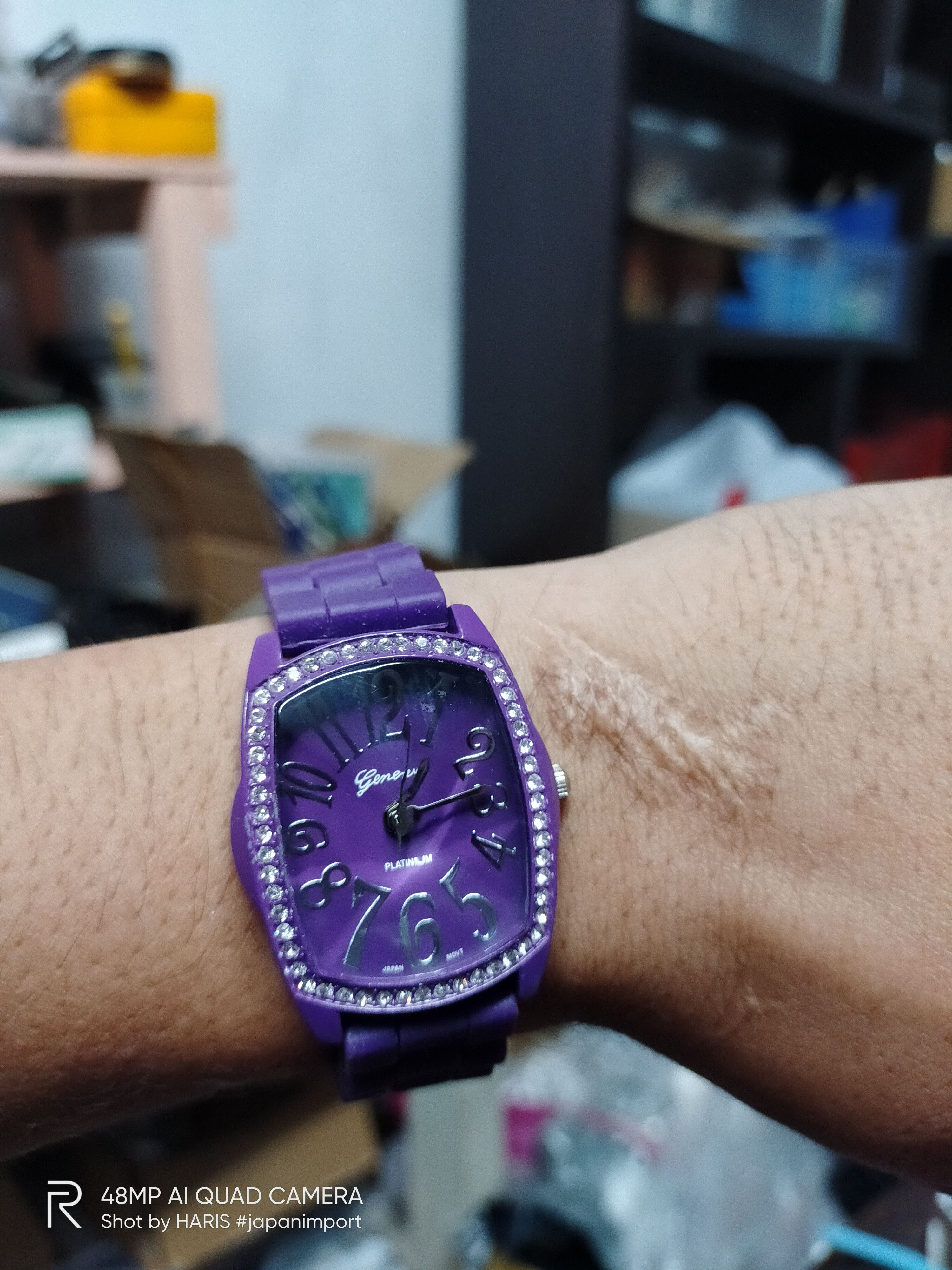 image of Vintage Geneva Quartz Vintage Watch Japan Made in Purple, Women's