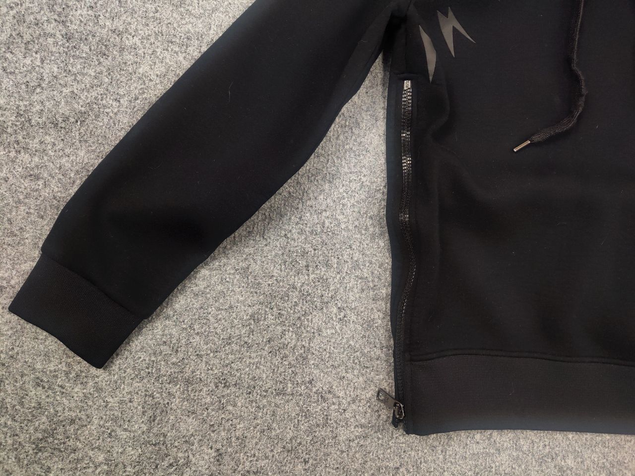 Neil Barrett Neil Barrett Design Lightning Bolt Logo Zip neoprene hoodie Size US S / EU 44-46 / 1 - 6 Thumbnail