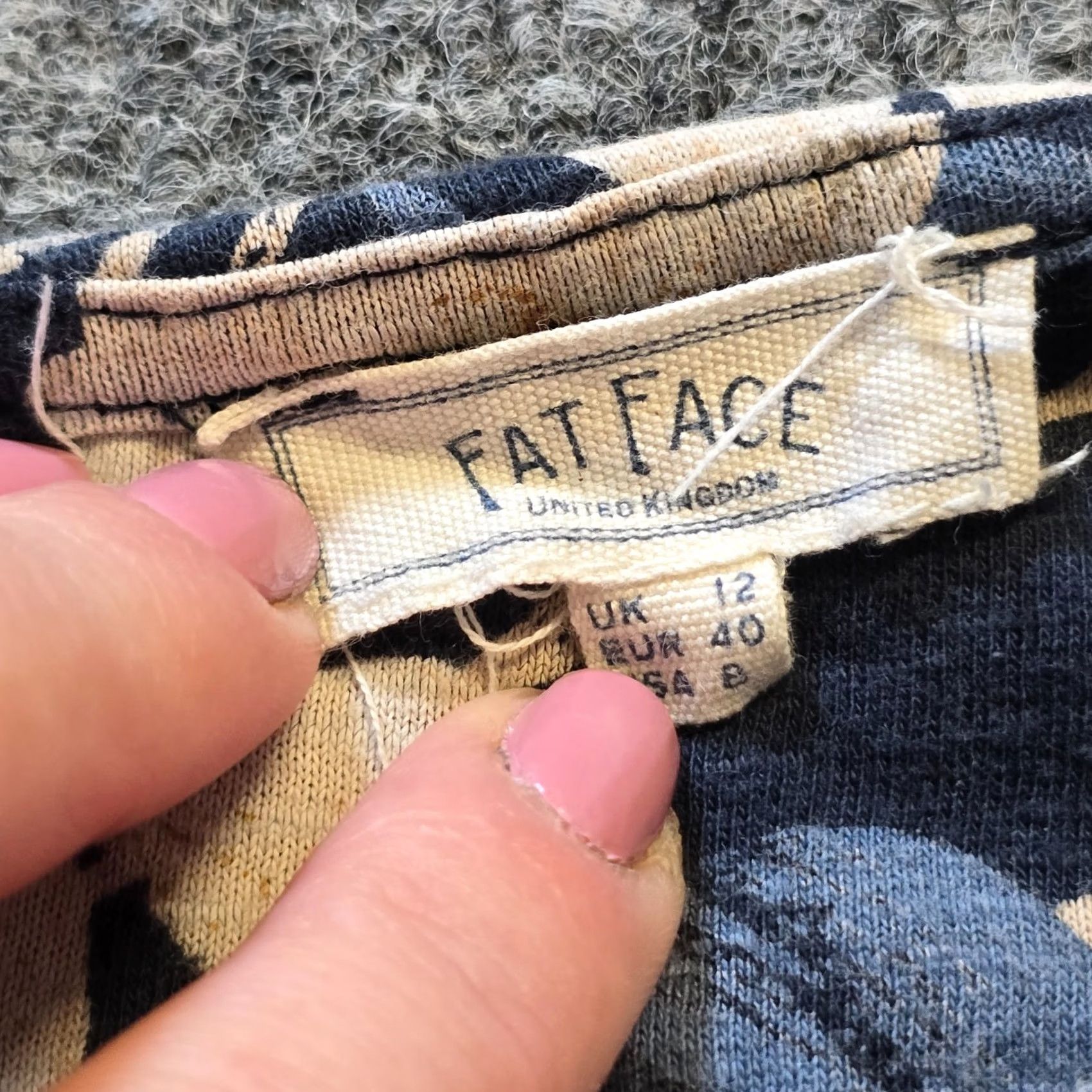 FatFace Fat Face Dress Womens Size 8 Blue Floral A Line Pockets Casual Knit Short Sleeve Round Neck Vintage No Size M / US 6-8 / IT 42-44 - 4 Thumbnail
