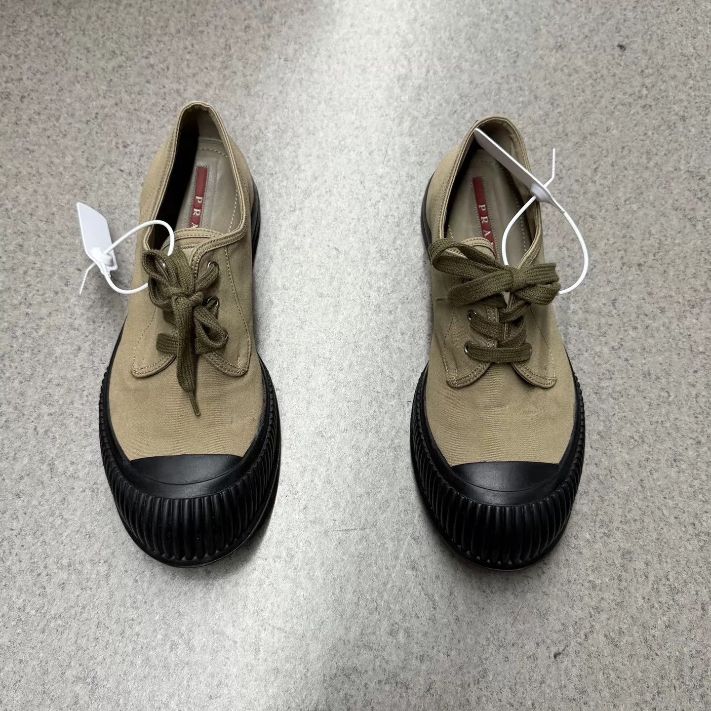 Prada Prada Canvas Cracker Shoes Khaki Brown 44 Mint Size US 11 / EU 44 - 5 Thumbnail