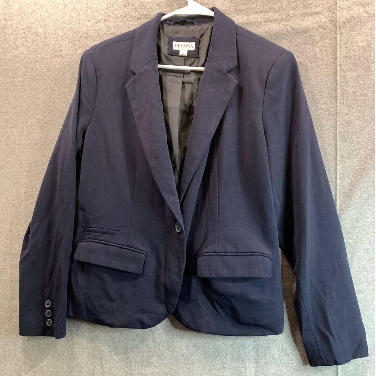 Merona Merona Suits Womens Size 12 Blue Navy Formal Top Blazer Size L / US 10 / IT 46 - 1 Thumbnail