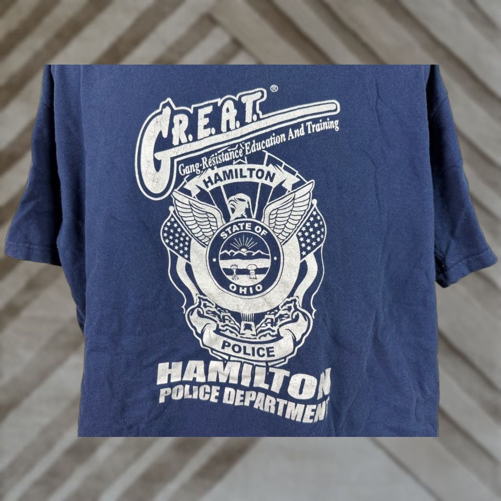 Fruit Of The Loom VINTAGE Fruit of the Loom 90s GREAT Graphic Print Shirt Adult XL Blue Lightweight Crew Neck Mens Size US XL / EU 56 / 4 - 1 Thumbnail