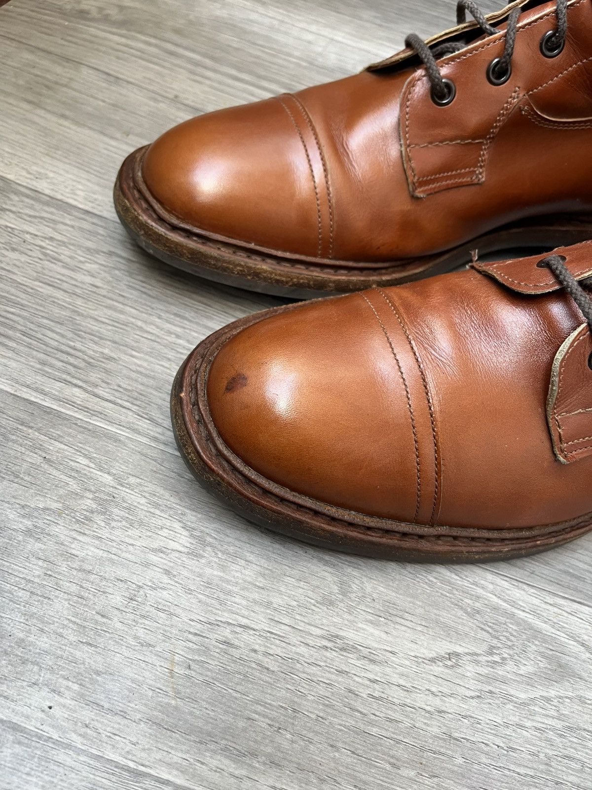 Tricker's Trickers combat bivkle brown leather gun boots uk 9.5 Size US 10.5 / EU 43-44 - 5 Thumbnail