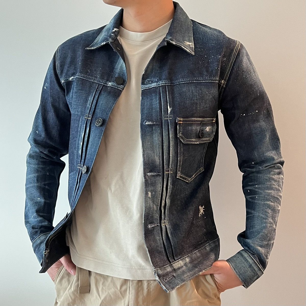 Vanquish Vanquish Painted Denim Jacket (Made in Japan, mid-2010s) Size US M / EU 48-50 / 2 - 5 Thumbnail