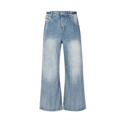 Japanese Brand Hip hop pattern washed jeans trousers straight baggy style Size US 34 / EU 50 - 2 Thumbnail