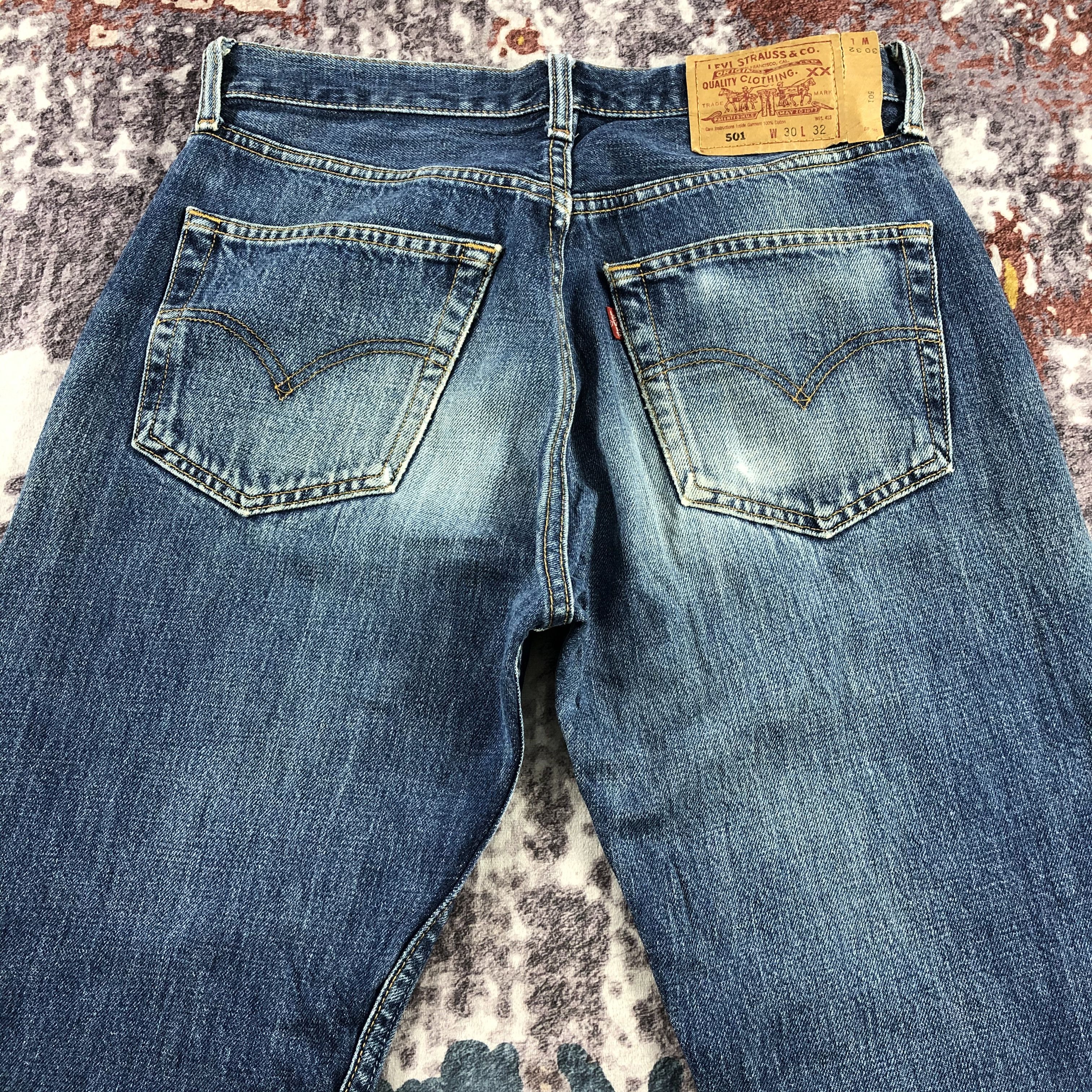 Levi's Vintage 90s Blue Wash Levis 501 Jeans-JM2846 Size US 29 - 5 Thumbnail