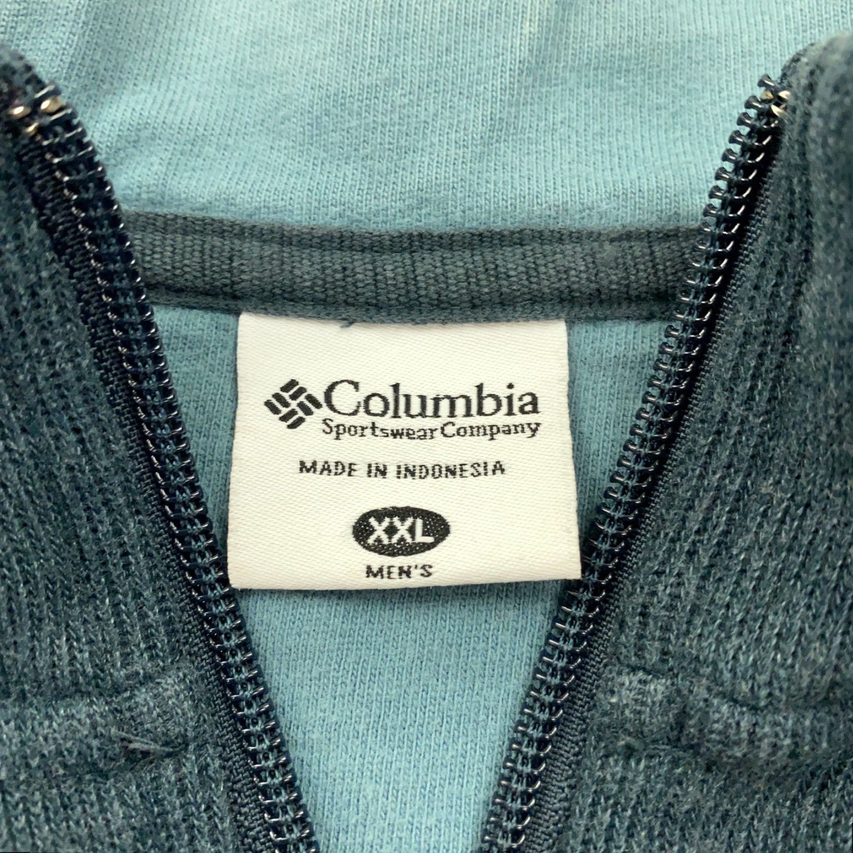 Vintage Columbia Mens Sweater 2XL Blue 1/4 Zip Pullover Long Sleeve Embroidered Knit Mock Neck Casual Business Winter Fall Spring Size US XXL / EU 58 / 5 - 6 Thumbnail