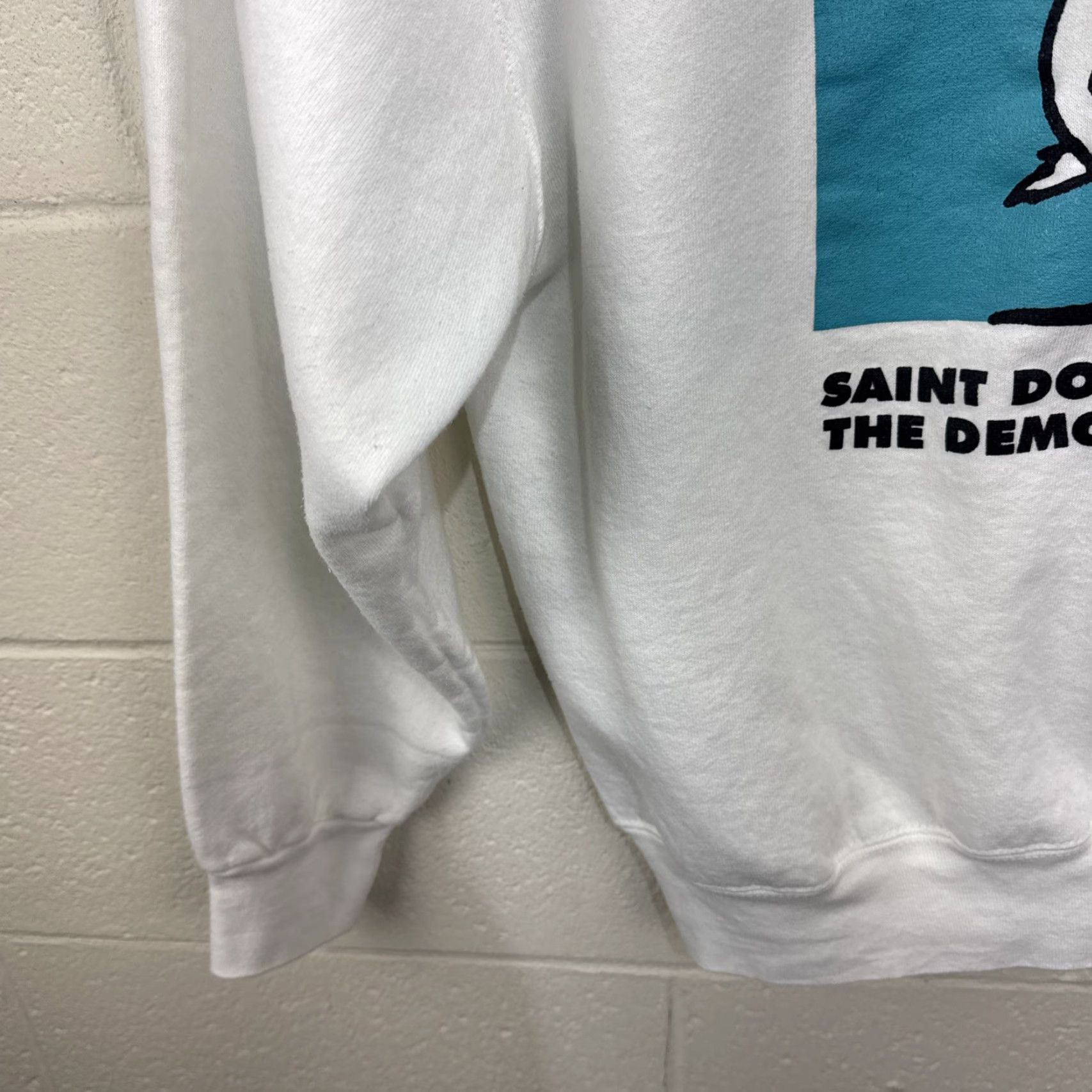 Fruit Of The Loom VINTAGE Fruit of the Loom Dilbert Dogbert Out Out Sweatshirt Crewneck White Mens XXL 80s 90s Cartoon Graphic Print Pullover Sweatshirt Men Size US XXL / EU 58 / 5 - 6 Thumbnail